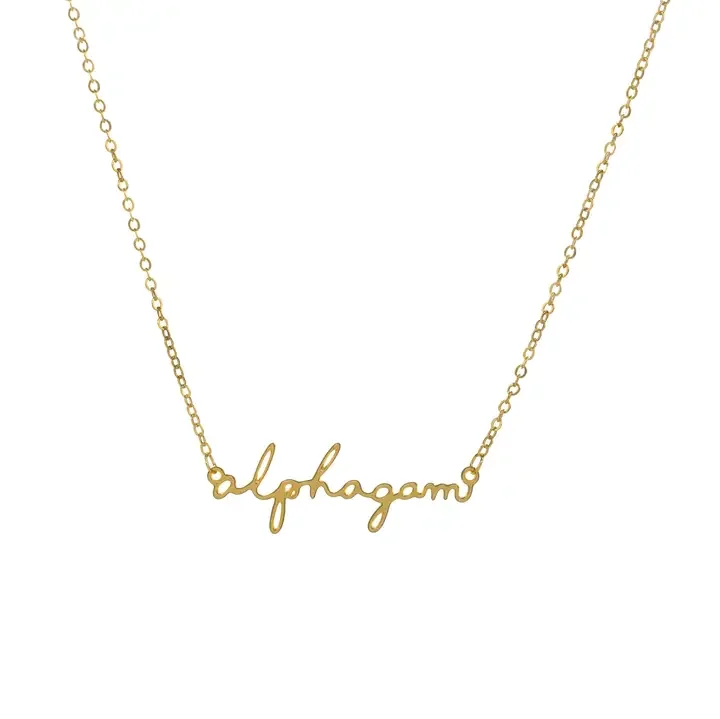 Sorority Script Necklace