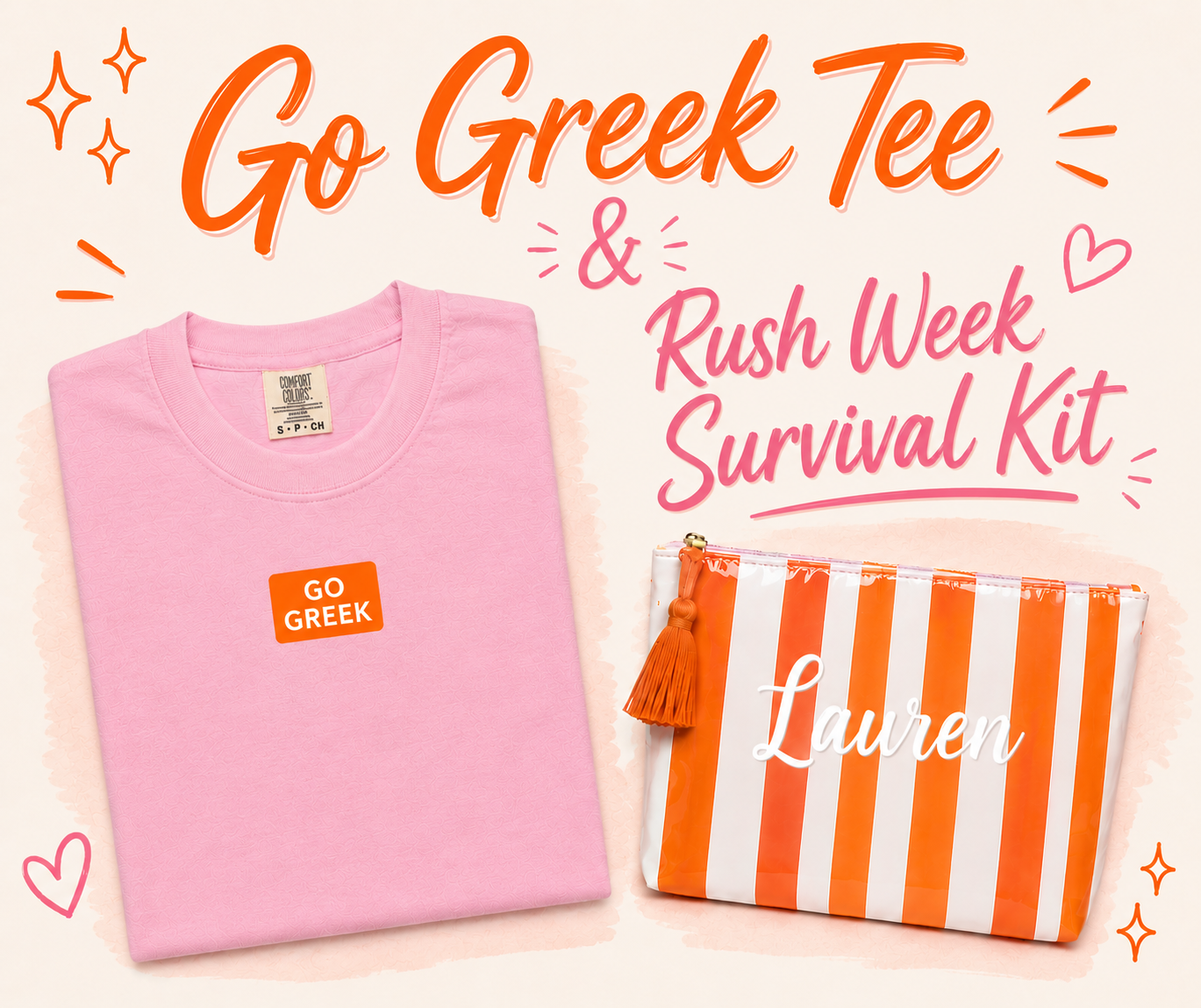 The Exclusive Rush the Hill Survival Kit™ AND Go Greek Tee Combo