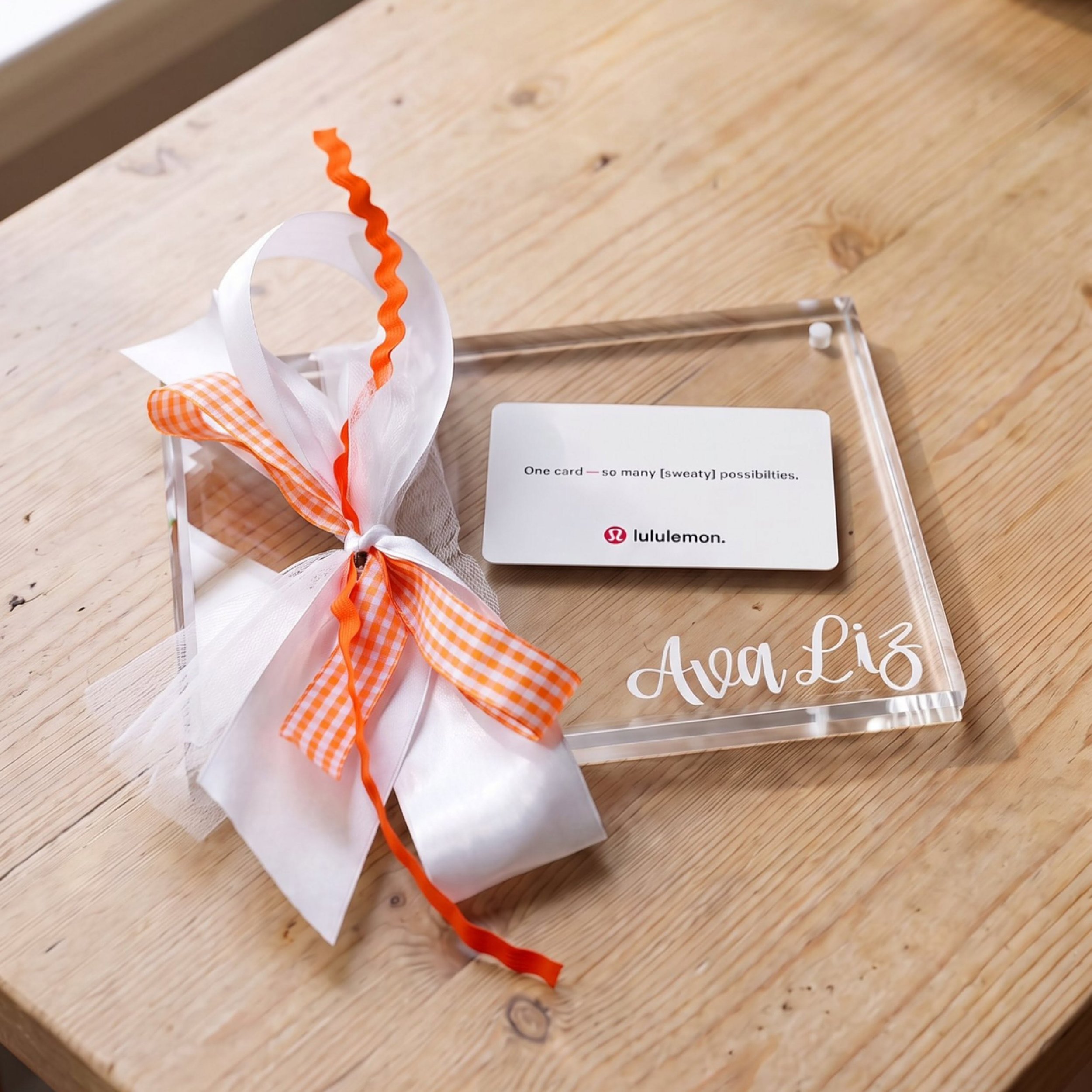 Personalized Acrylic Gift Card Frame | Gift Card Optional | Graduation Gift