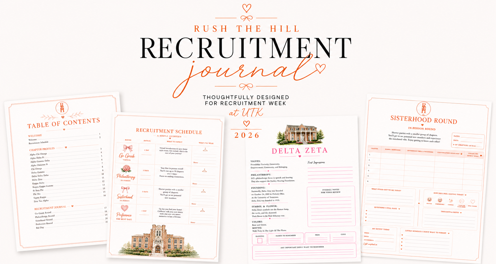 Rush the Hill Recruitment Journal 2026 (Digital Download)