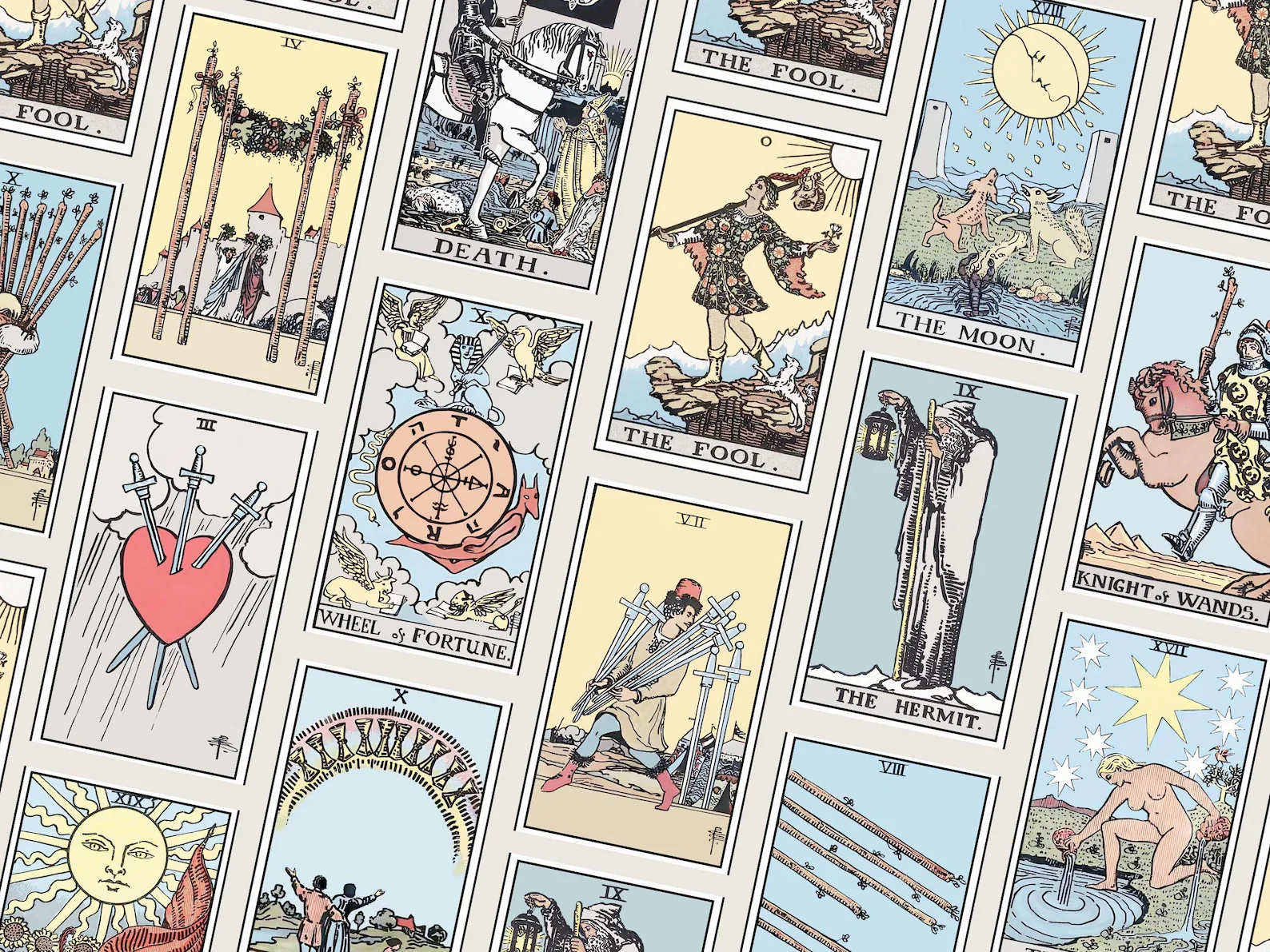 Rider Waite tarot cards for intuitive tarot readings in Austin, Texas with Jenn Mazuelos