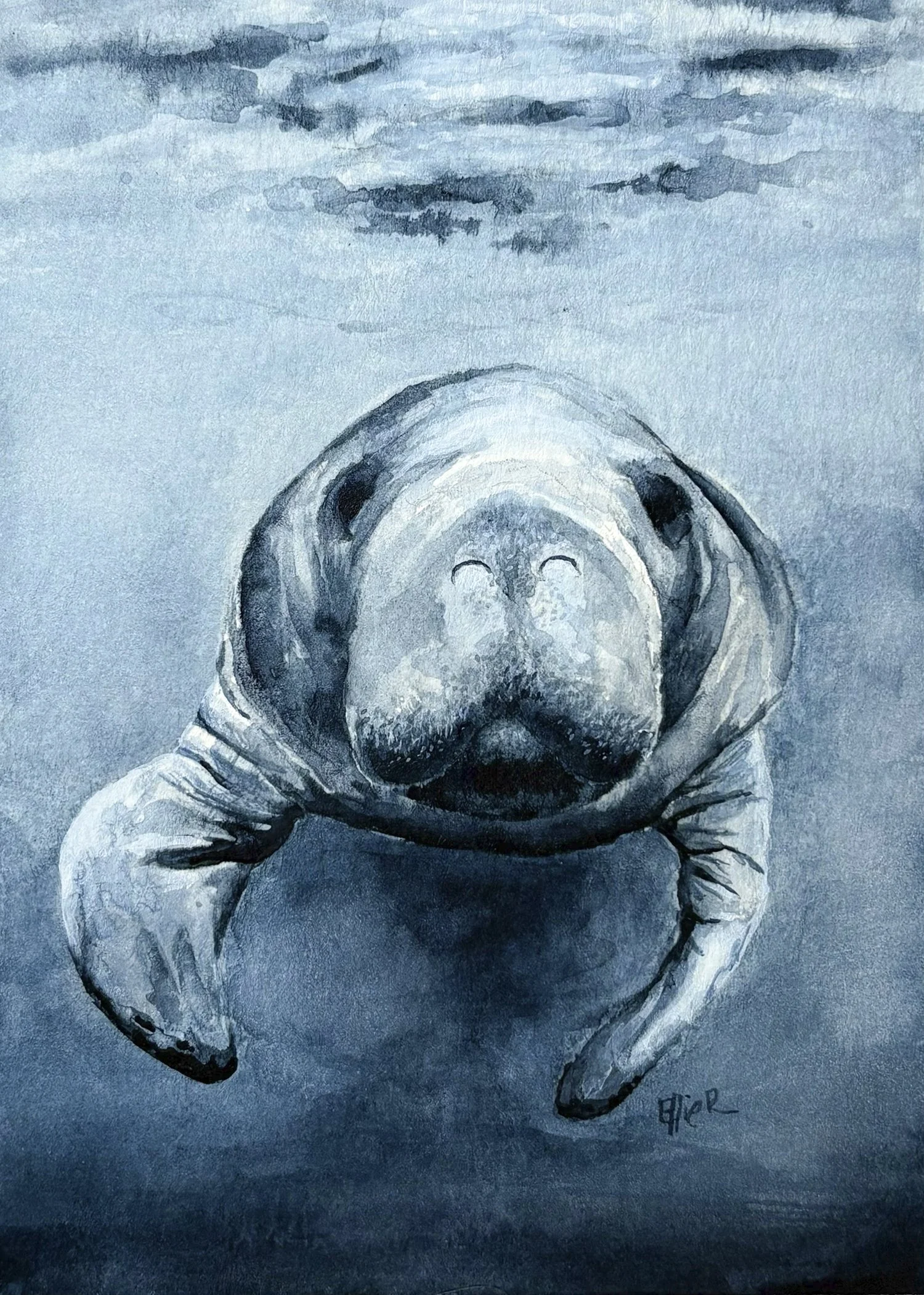 Blue Soul - Acrylic Ink - 5x7.jpg
