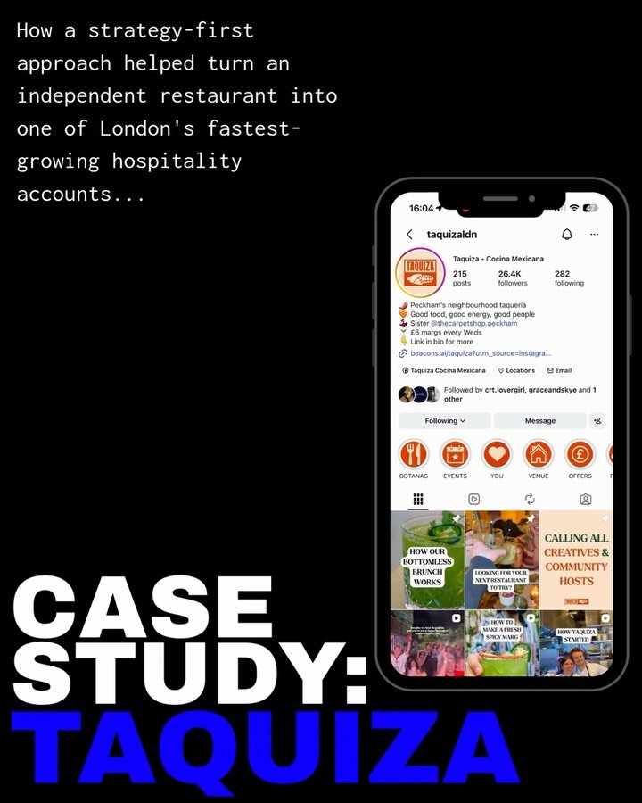 Swipe to find out how @taquizaldn became one of our greatest success stories 👉 

To read more about our work for Taquiza in detail, head to our website at the link in bio and navigate to the &lsquo;Client Work&rsquo; tab, where you can read more abo