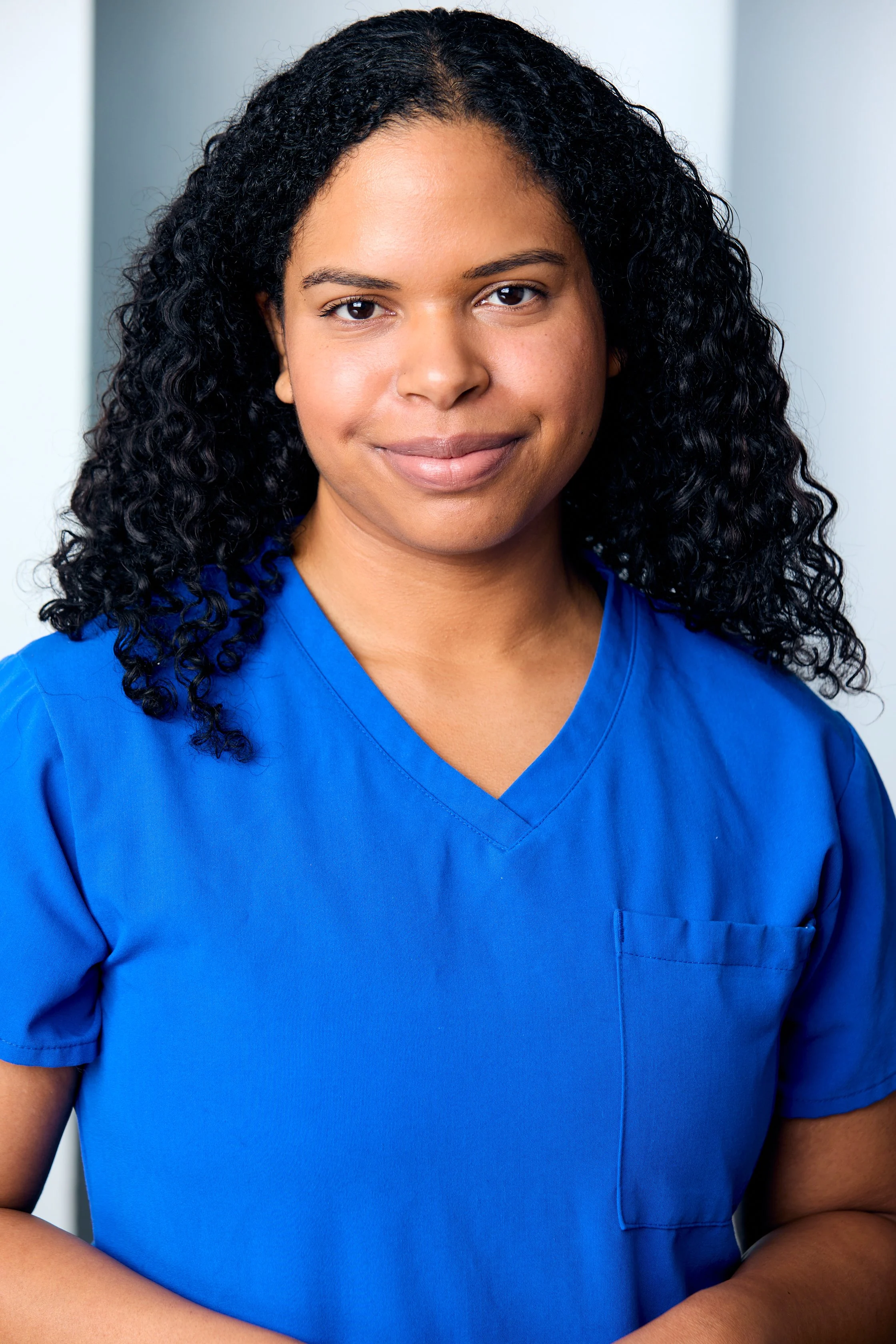 Actress Deanna Rowland. Nurse headshot by Cameron Radice Photography