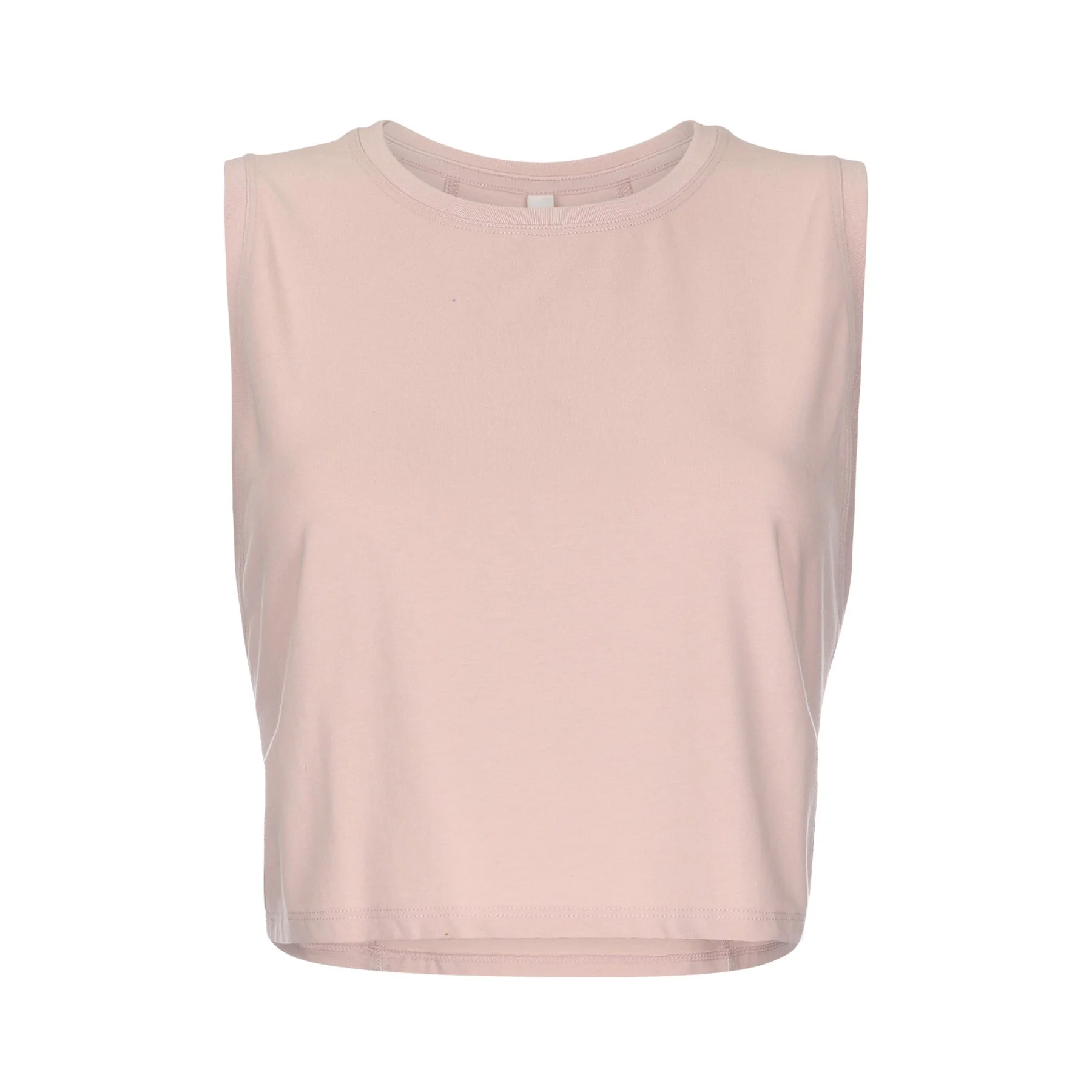 Light pink sleeveless t-shirt or tank top on a plain white background.