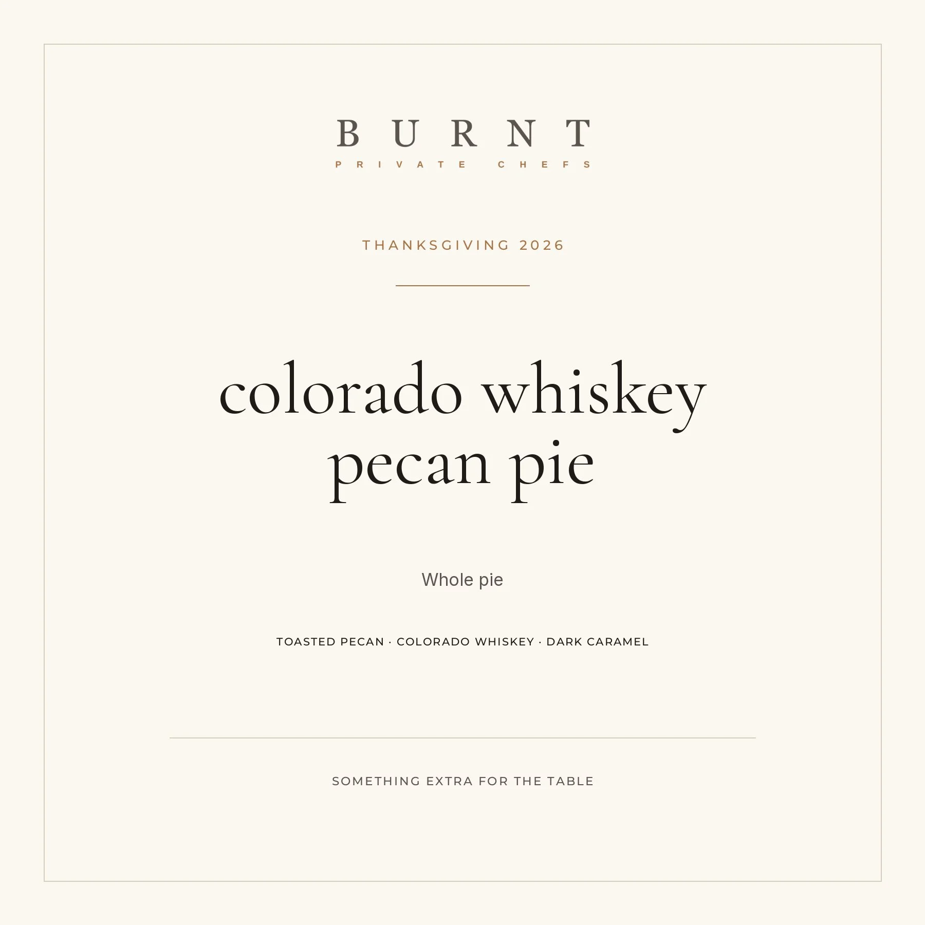 Colorado Whiskey Pecan Pie