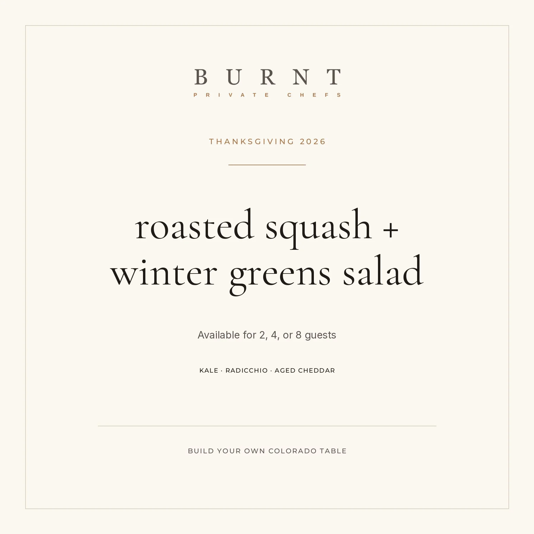 Roasted Squash + Winter Greens Salad