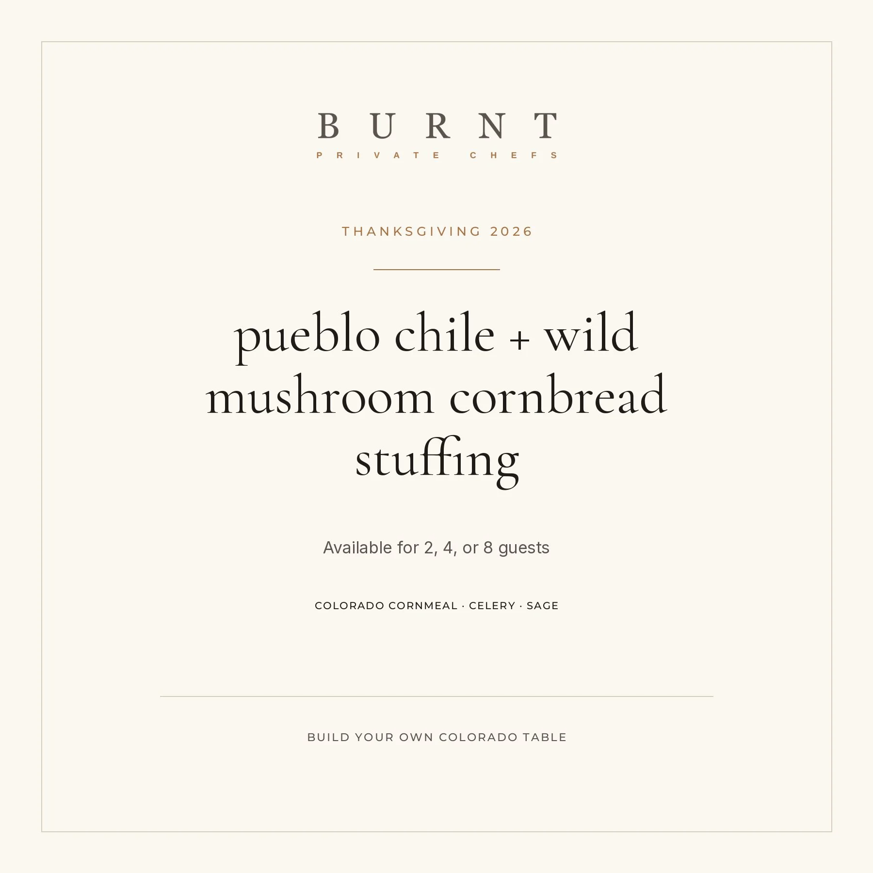 Pueblo Chile + Wild Mushroom Cornbread Stuffing