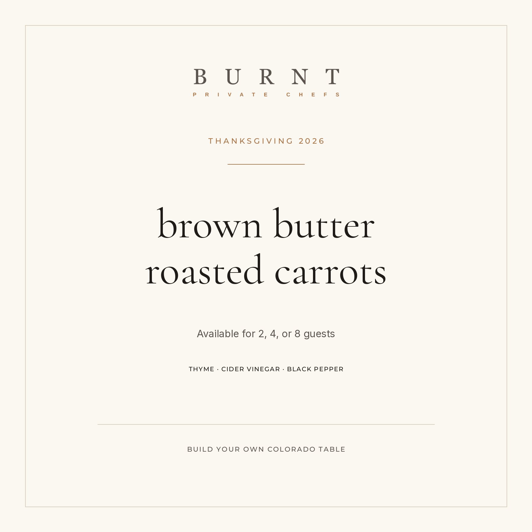 Brown Butter Roasted Carrots