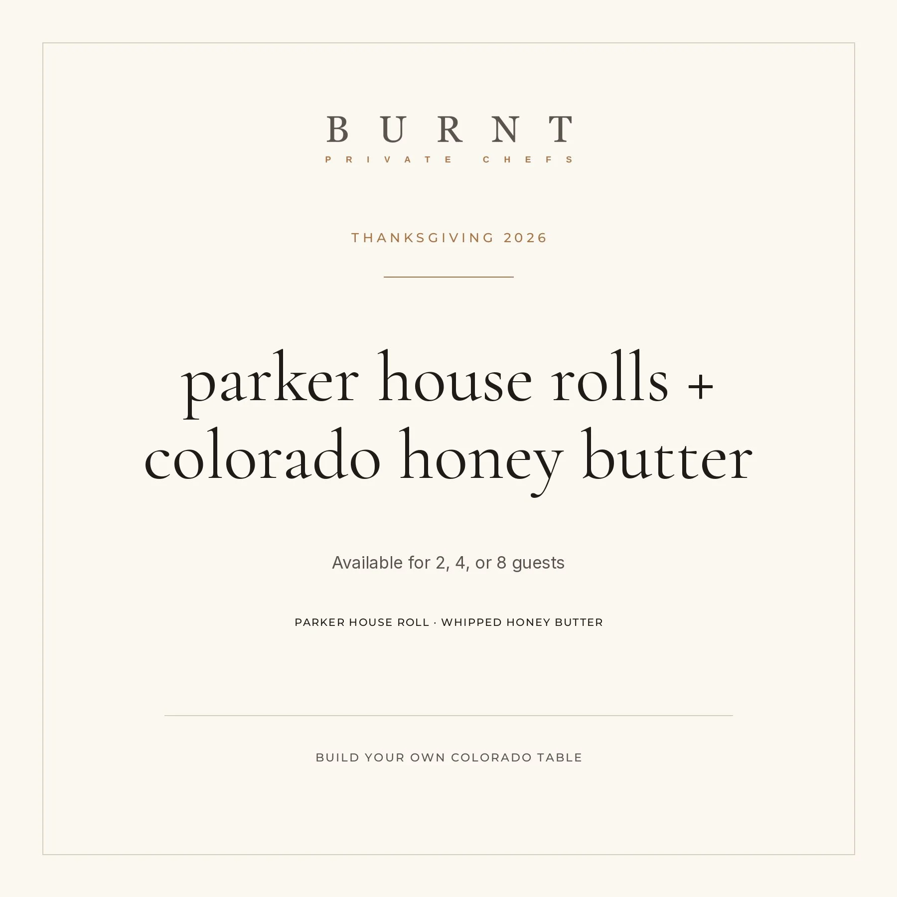 Parker House Rolls + Colorado Honey Butter