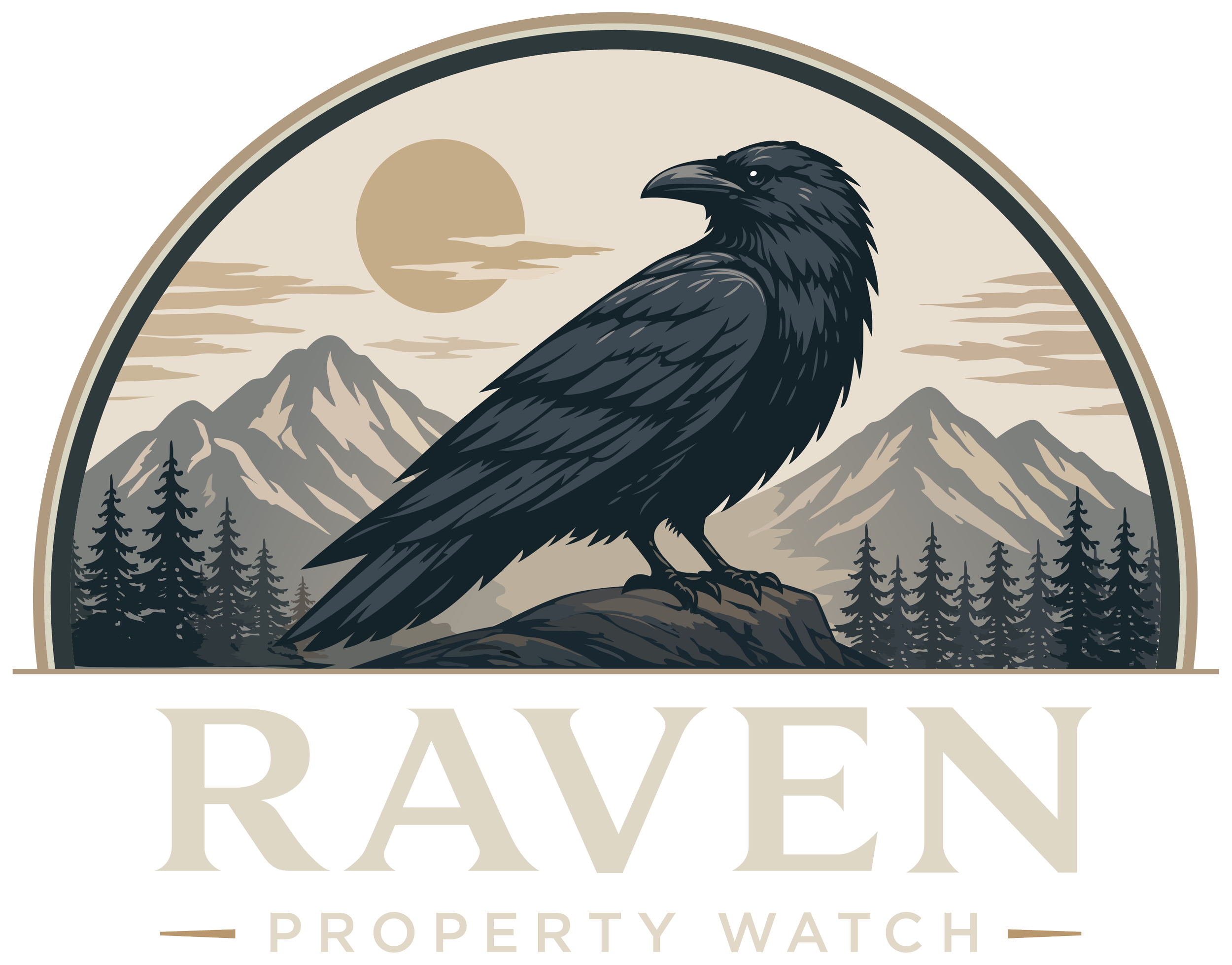 Raven Property Watch half-circle logo