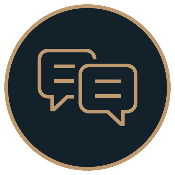 Icon of two speech bubbles