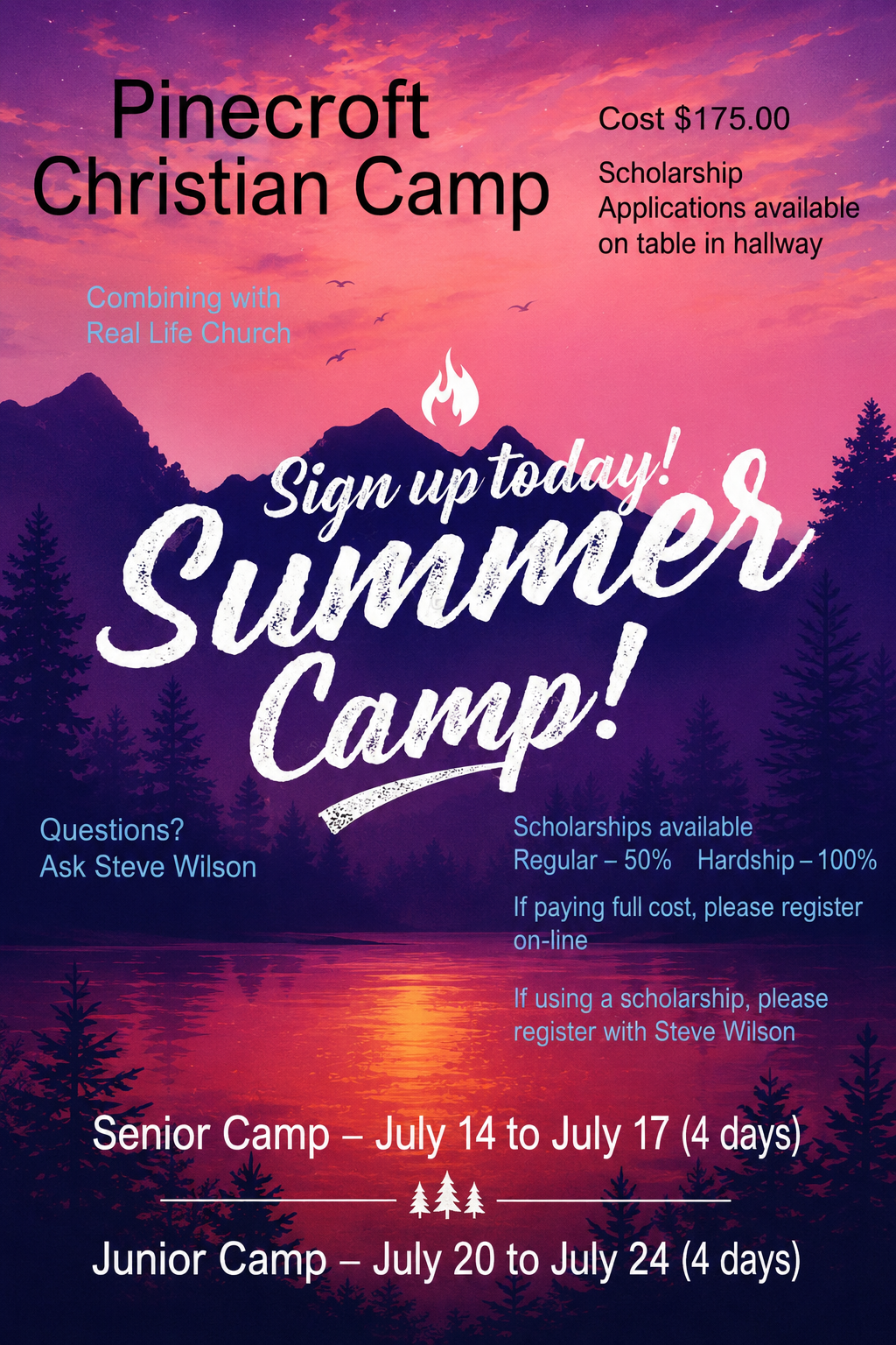 PINECROFT CHRISTIAN CAMP: SENIOR CAMP