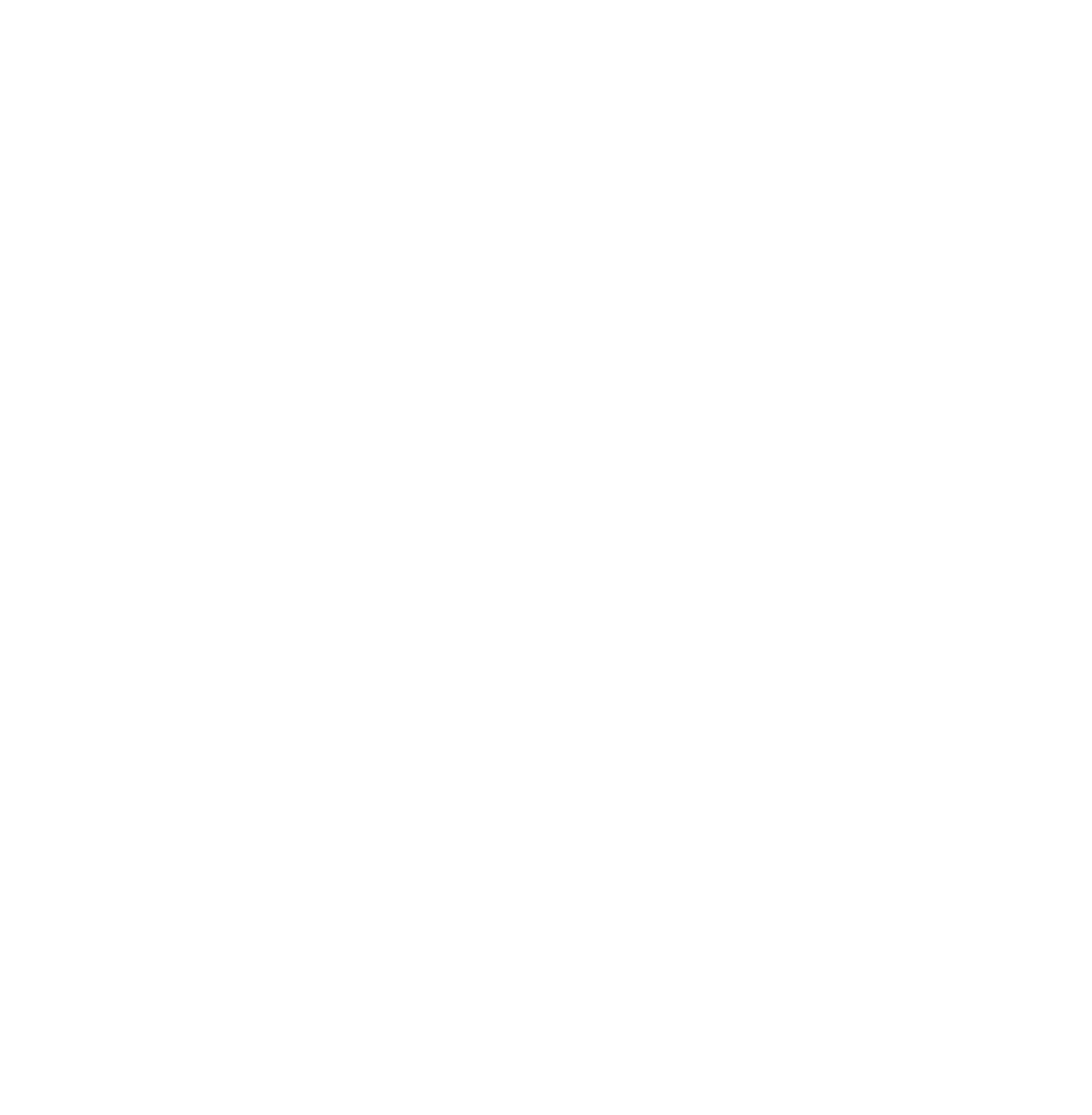 A black and white flower silhouette with four white petals and a black center on a black background.