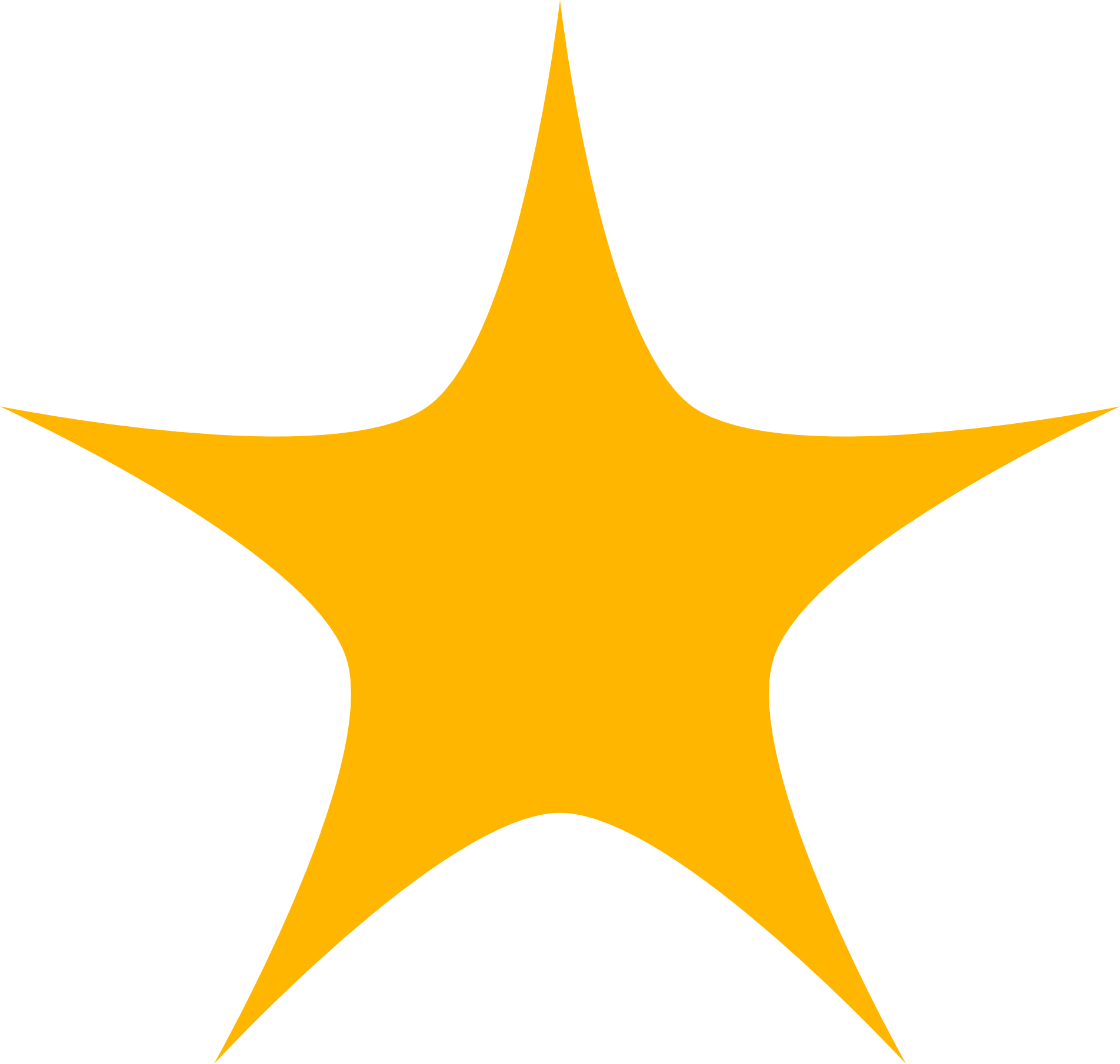 A large orange five-pointed star.