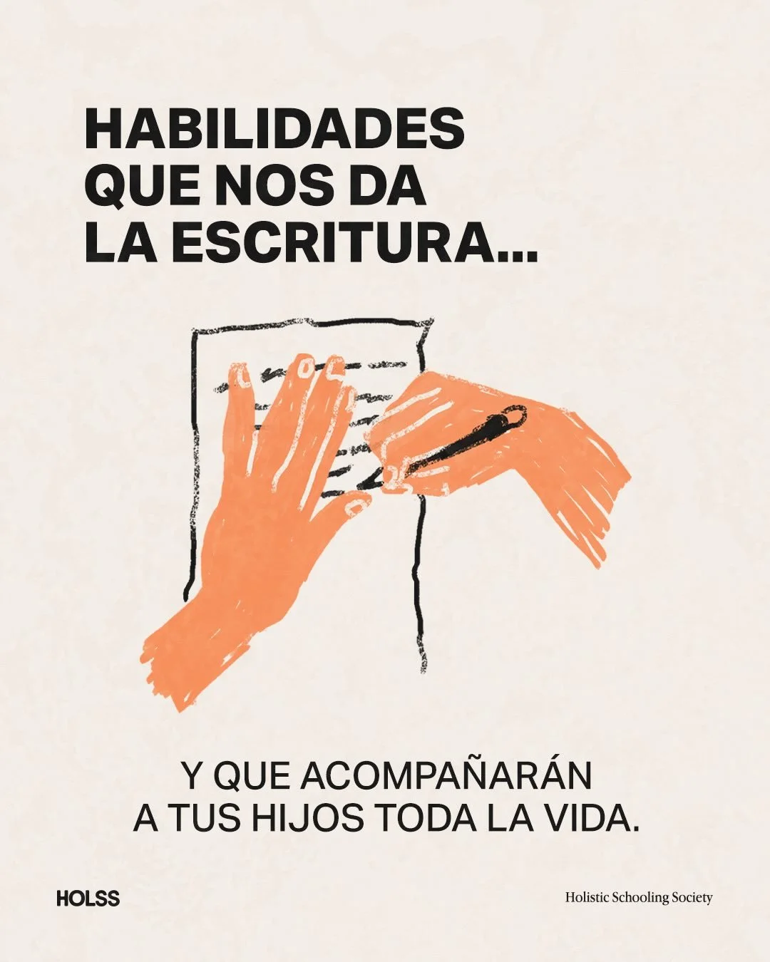 En Holss vemos la escritura como una herramienta para pensar, reflexionar, crear y comprenderse.
Por eso, cuando un ni&ntilde;o enfrenta una dificultad, un conflicto o una situaci&oacute;n que requiere aprendizaje, con frecuencia lo invitamos a escri