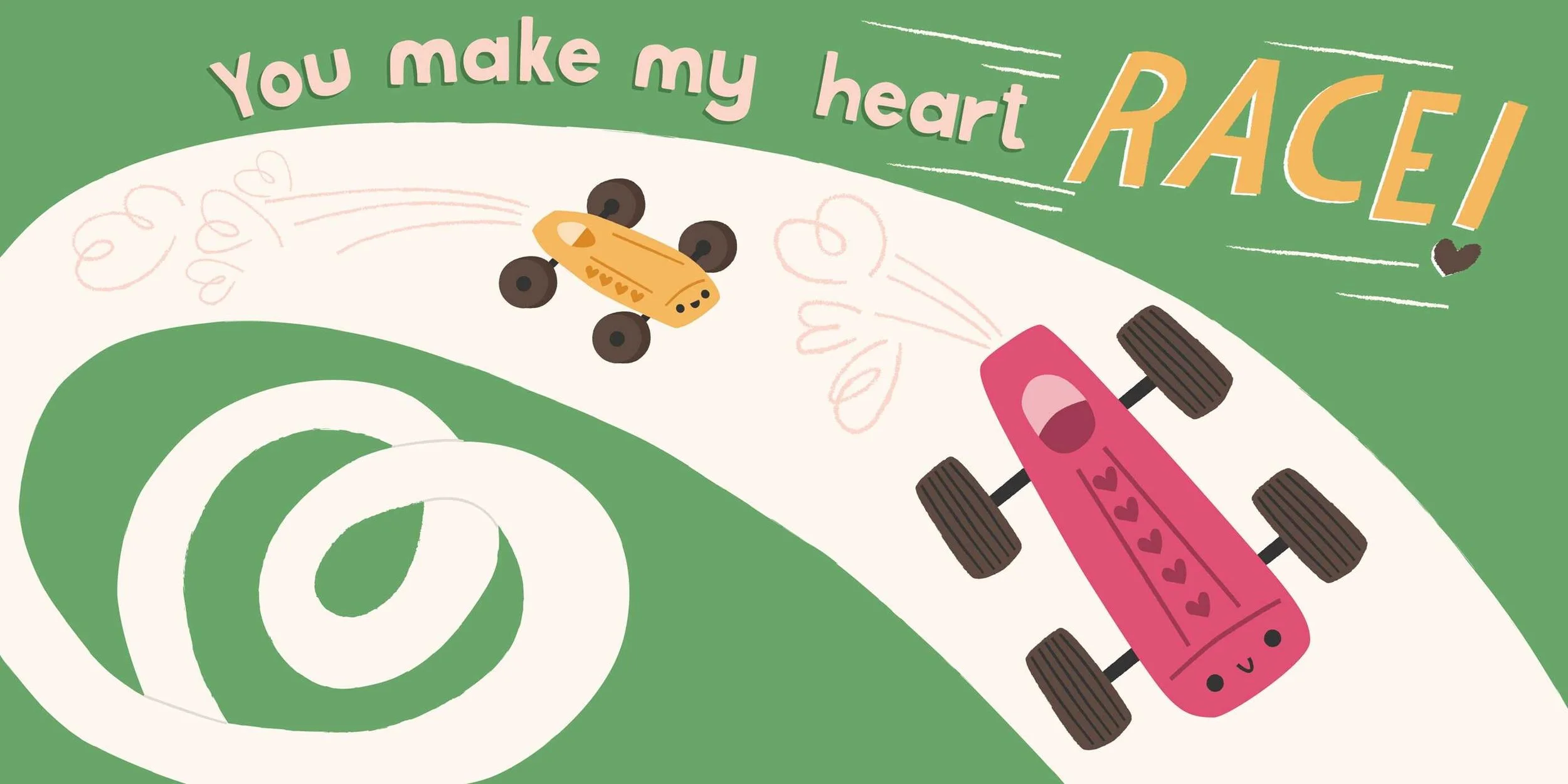 I Wheelie Love You board book spread written by Hannah Eliot and illustrated by Denise Holmes, featuring playful vehicle characters.