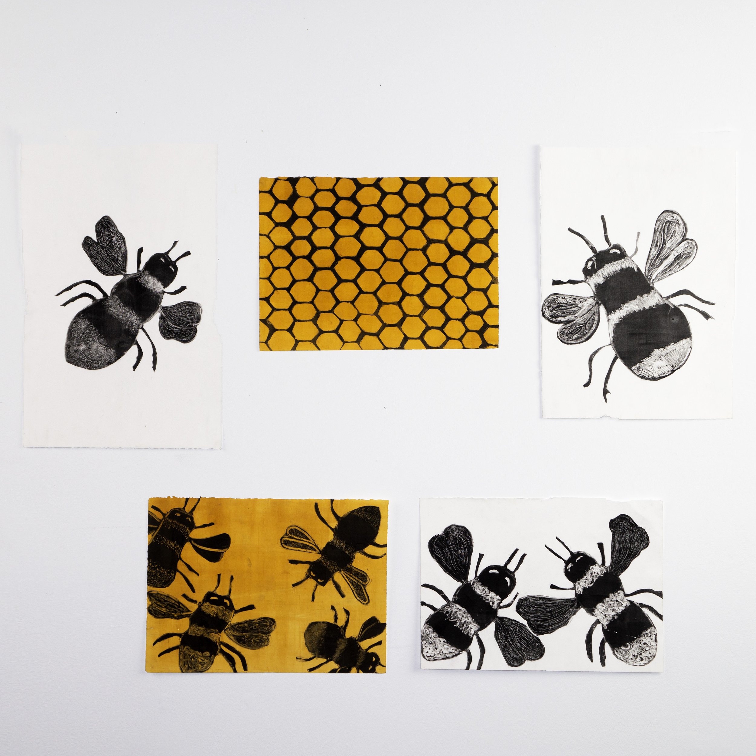Bees | 5.5" x 7.5" (each) | Monotype