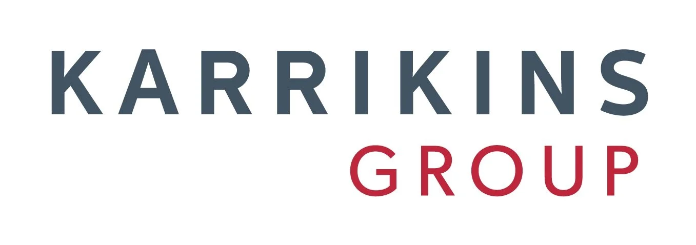 Karrikins Group logo with the words 'Karrikins' in blue and 'Group' in red.