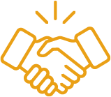 Icon of two hands shaking in agreement.