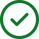 A green checkmark inside a circle indicating approval or success.