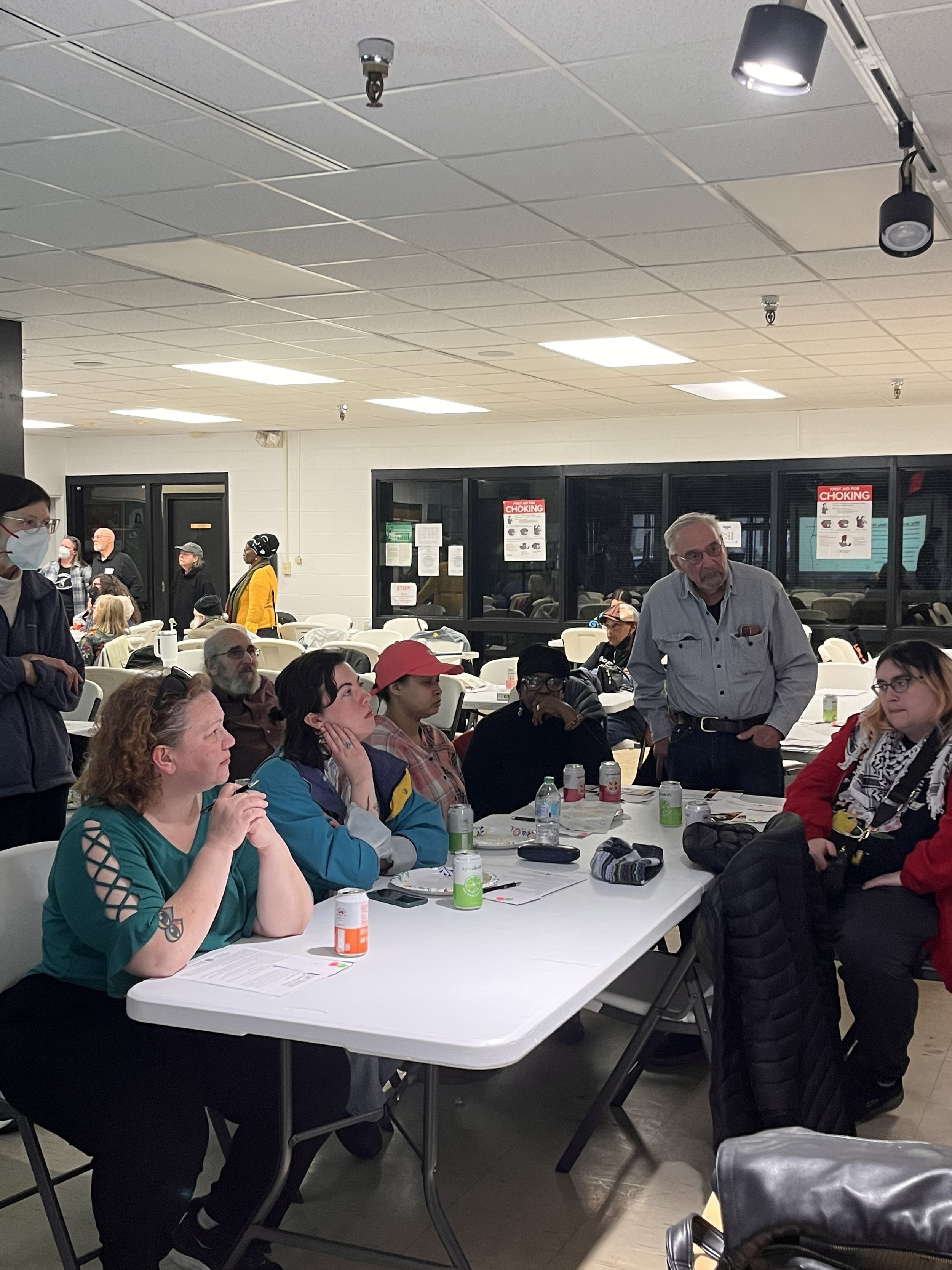 A group of neighbors learns about the Micron project and its impact on the community