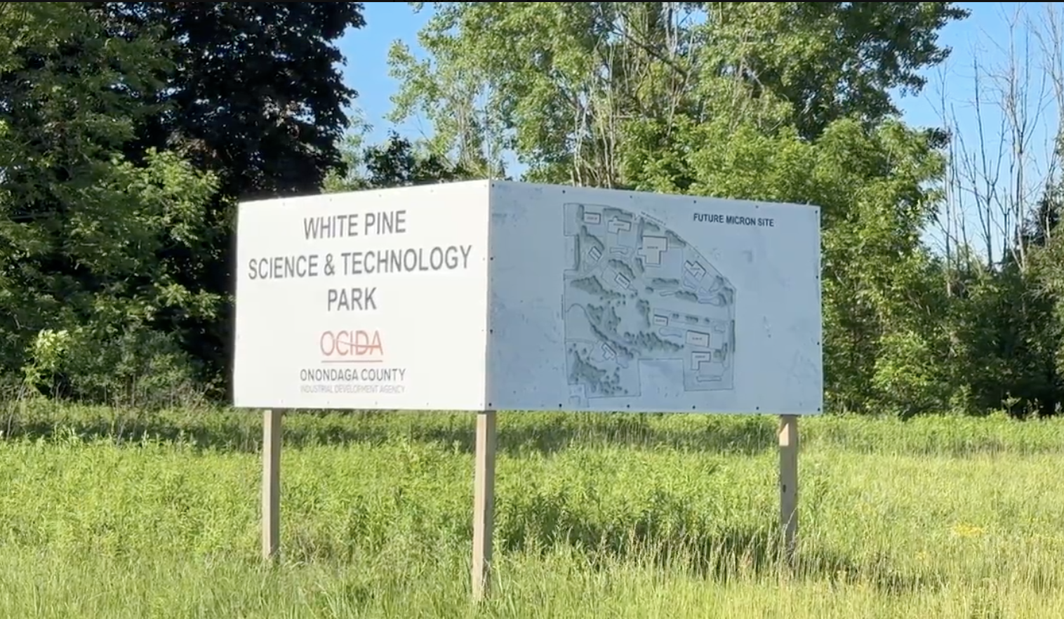 Future Micron Site Billboard in Clay