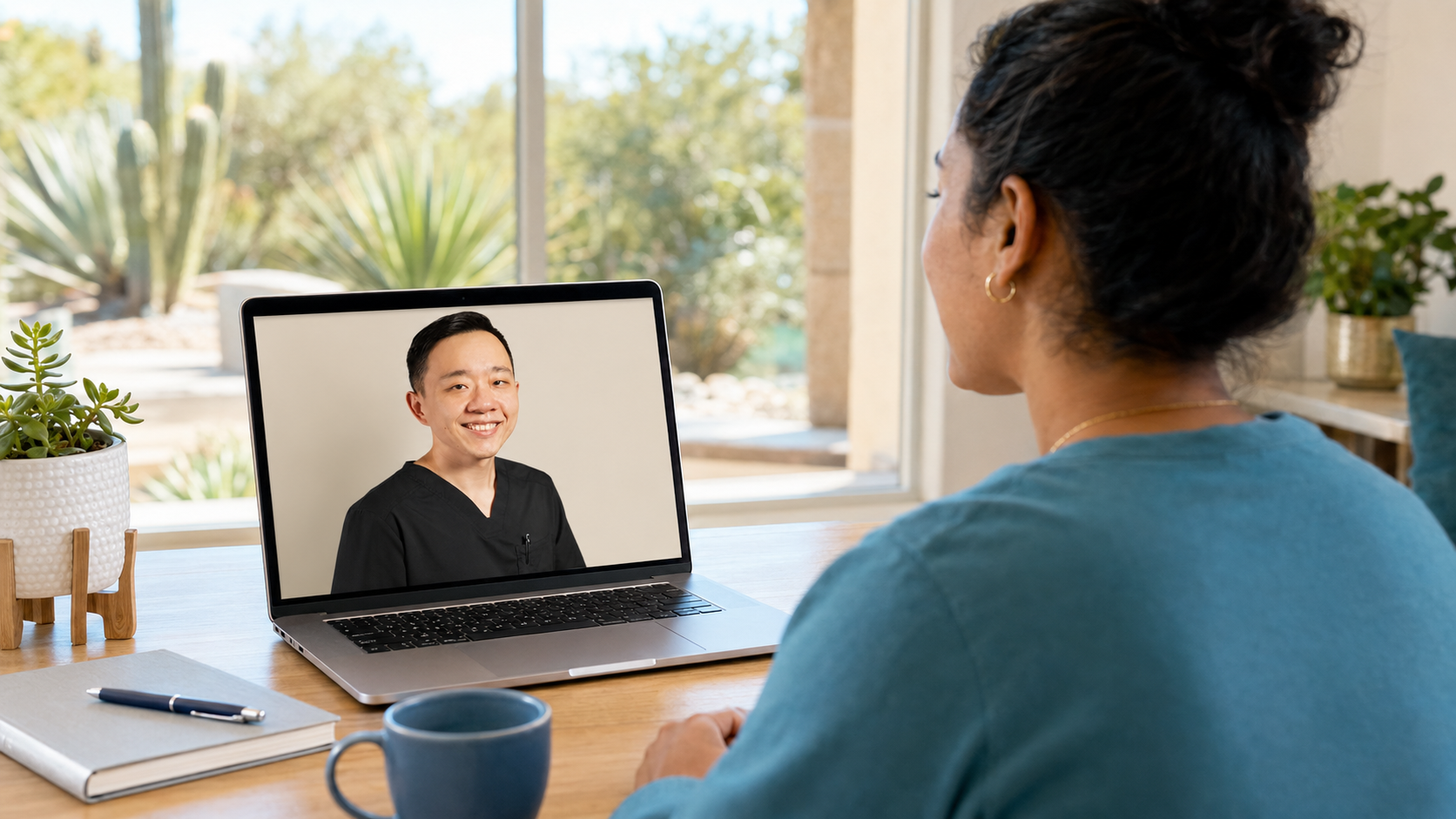 Peoria Arizona patient speaking with a physician during a virtual medical appointment