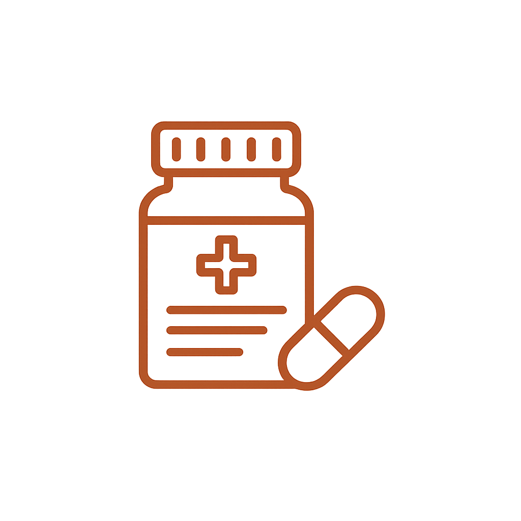 Medication list and treatment history symbol