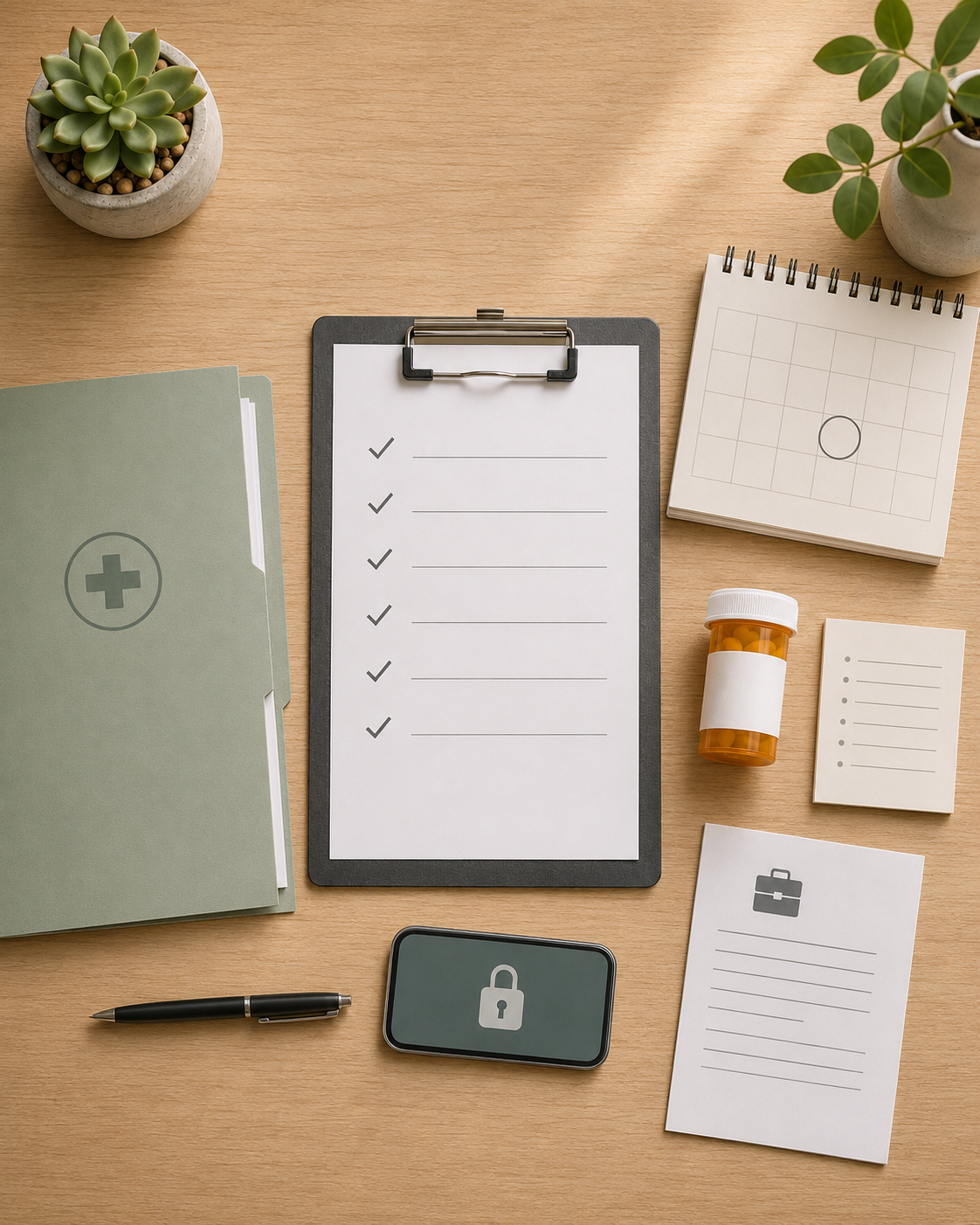 Items patients should prepare before a medical documentation appointment