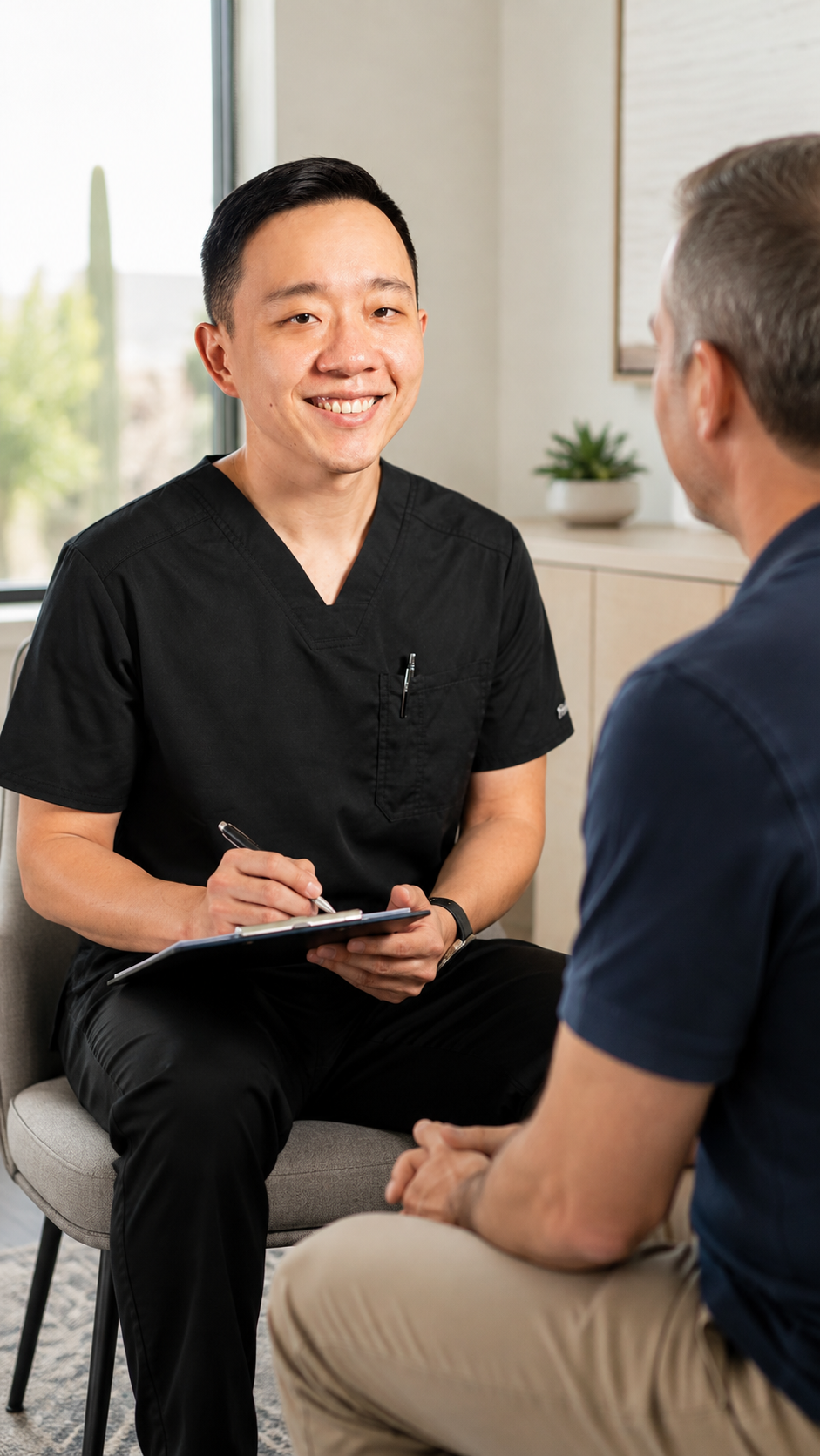 Patient discussing the benefits and limitations of concierge medicine for chronic disease management