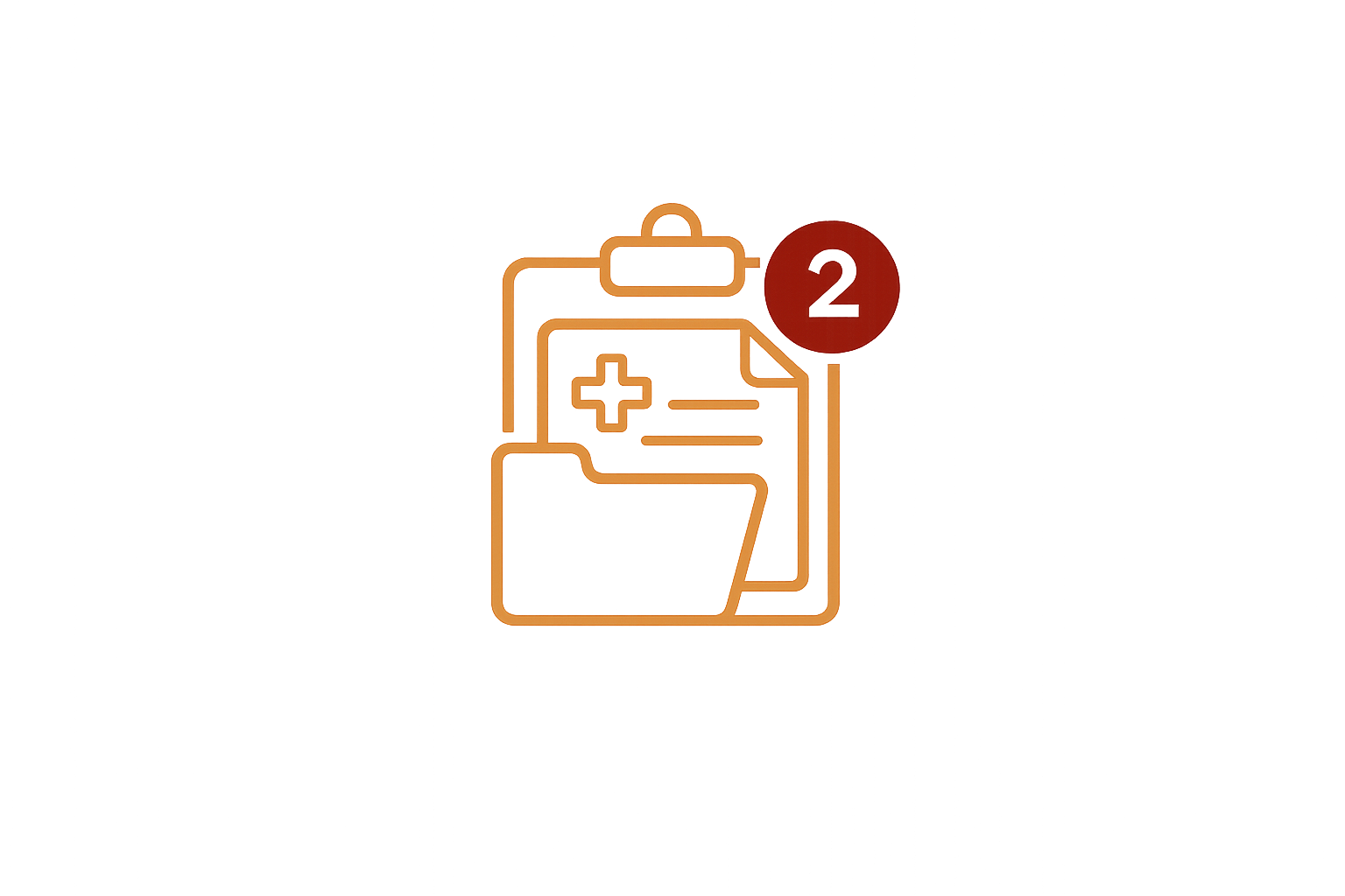 Medical record icon representing review of health history and supporting records