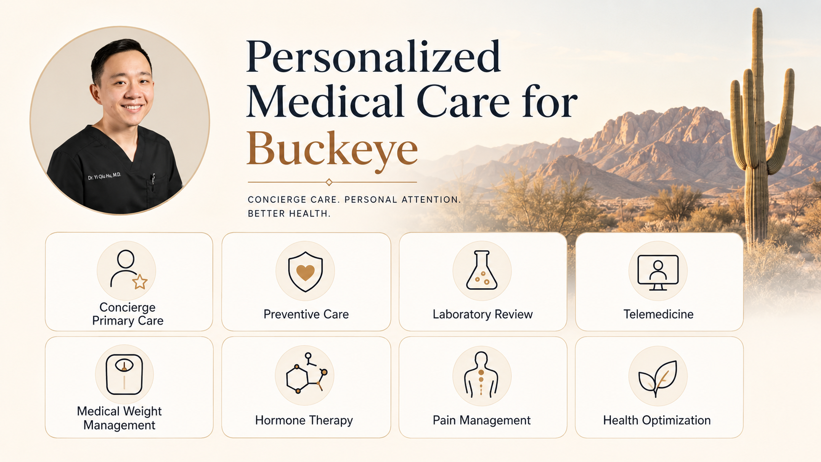 Personalized concierge and specialty medical services available to patients in Buckeye, Arizona