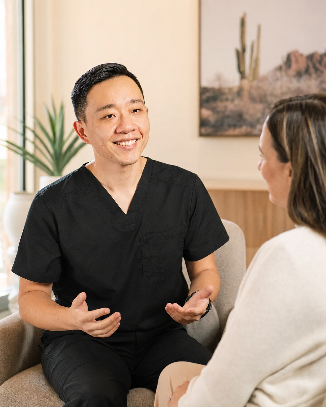 Dr. YiQiu Hu discussing whether concierge medicine fits a patient’s healthcare priorities Patient-priorities infographic