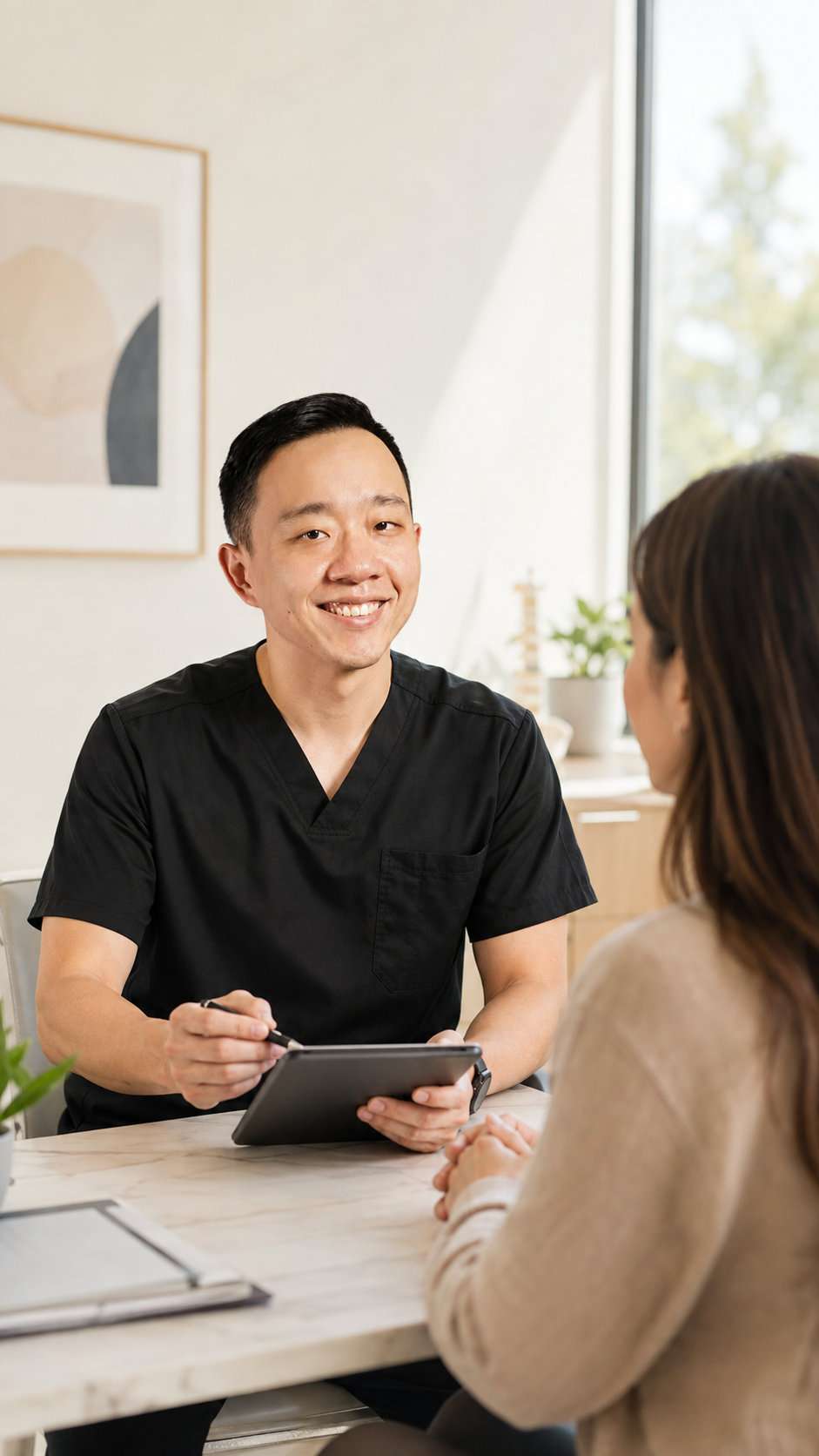 Patient discussing whether concierge medicine or direct primary care is the right healthcare model