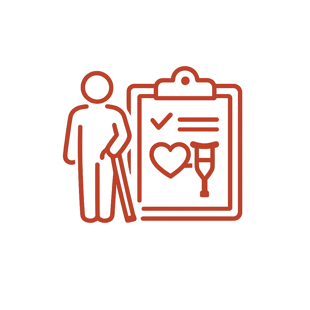 Functional limitation and disability documentation icon