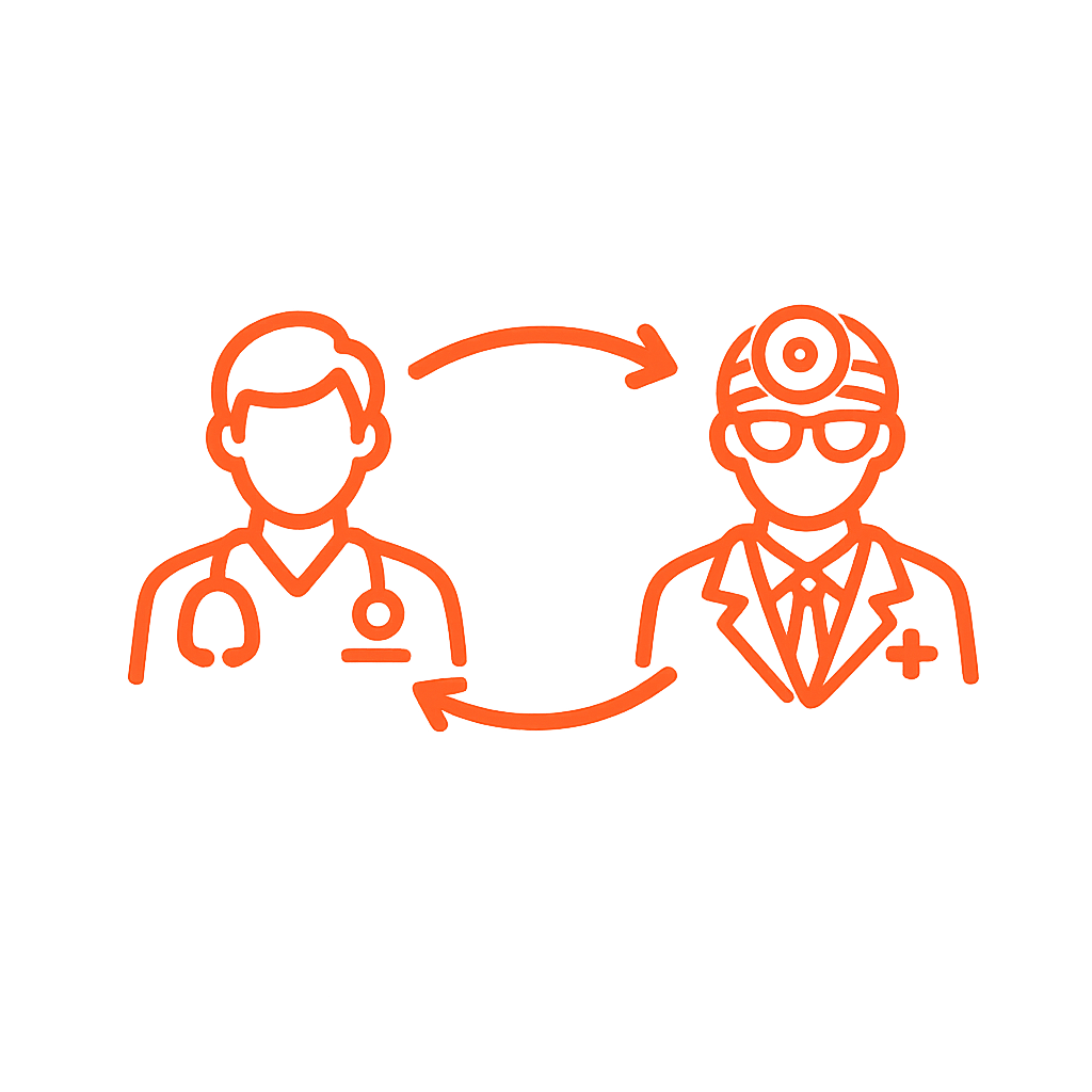 Specialist referral symbol