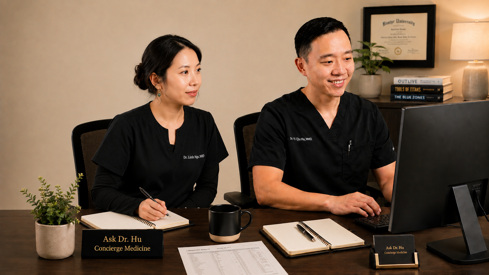 Physician meeting with a patient during an initial concierge medicine consultation.