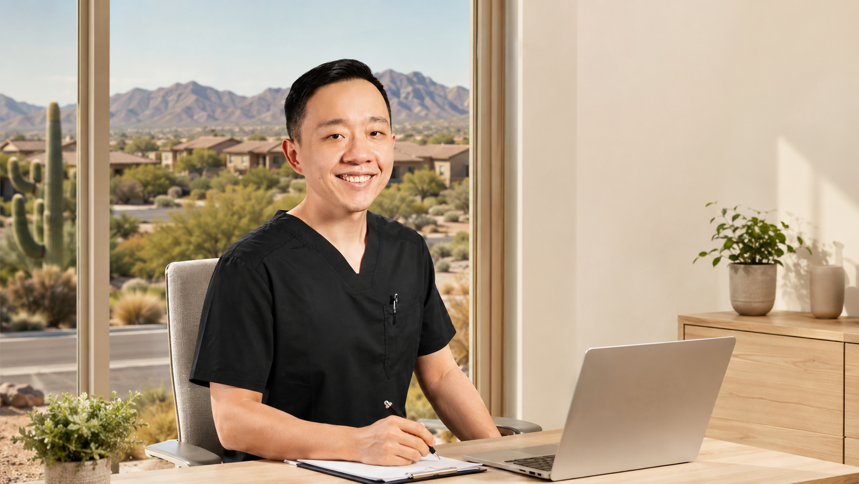 Dr. YiQiu Hu providing personalized concierge medicine for patients in Buckeye, Arizona