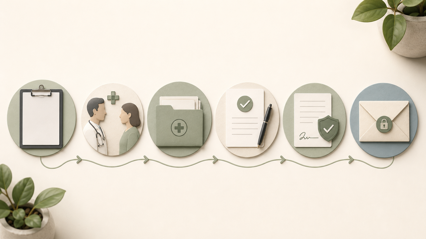 Steps in the medical documentation request and completion process