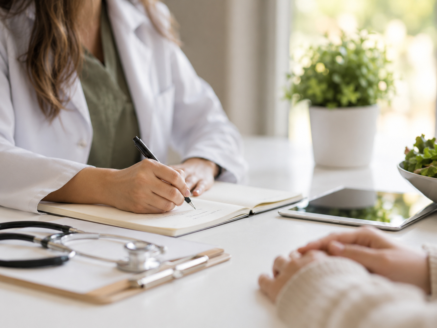 Physician discussing a personalized medical weight loss program with a patient