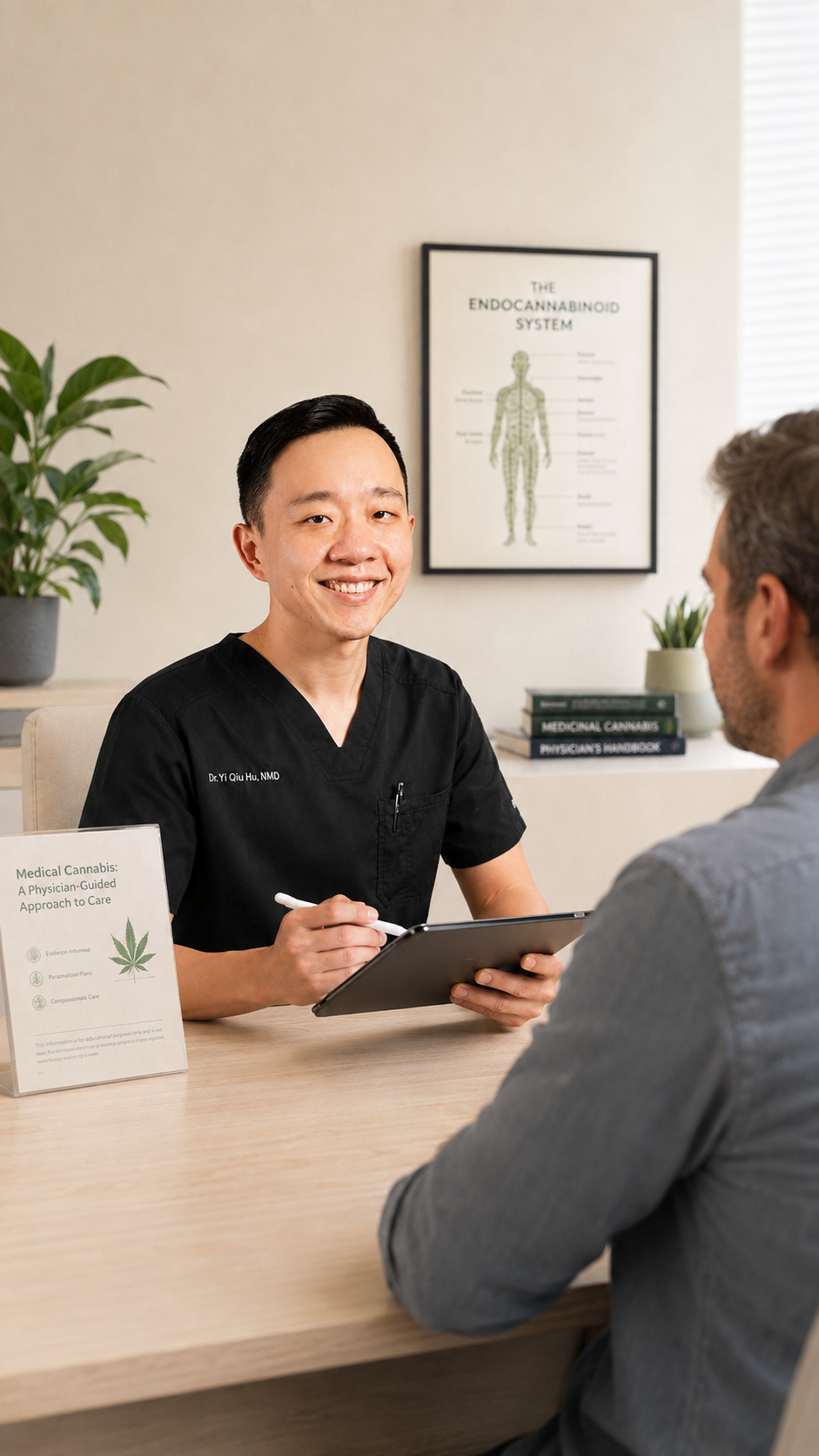 Patient learning about safe driving after using medical marijuana in Arizona