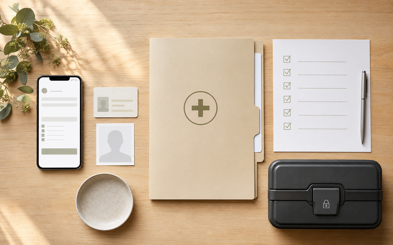 Documents and safety items for an Arizona medical marijuana card application