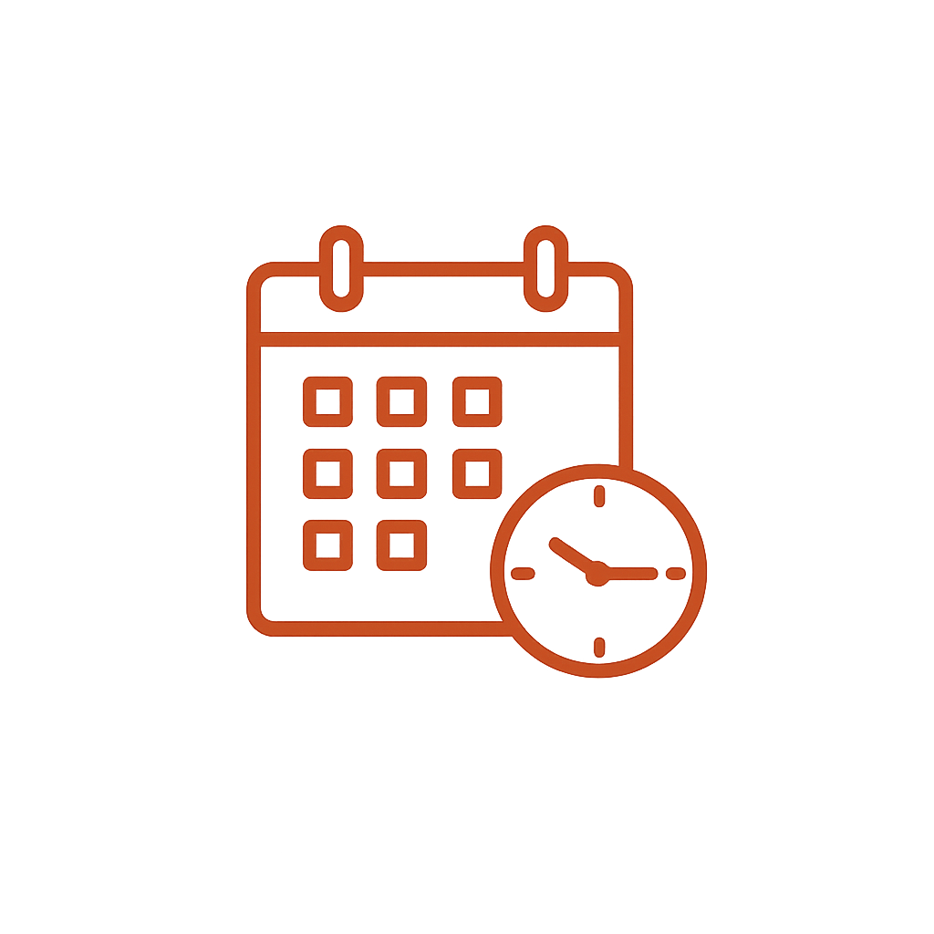 Calendar and deadline symbol for medical documentation