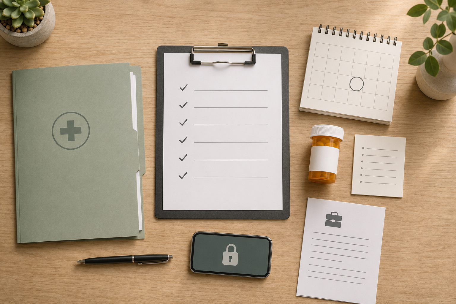 Items patients should prepare before a medical documentation appointment