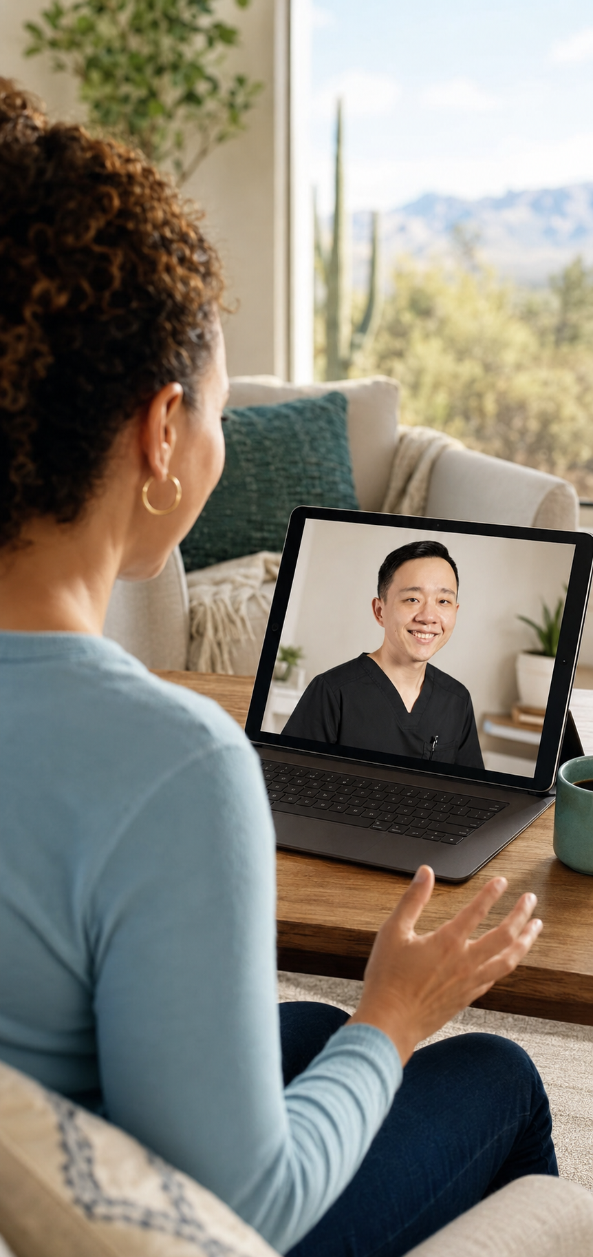 Peoria Arizona patient speaking with a physician during a virtual medical appointment