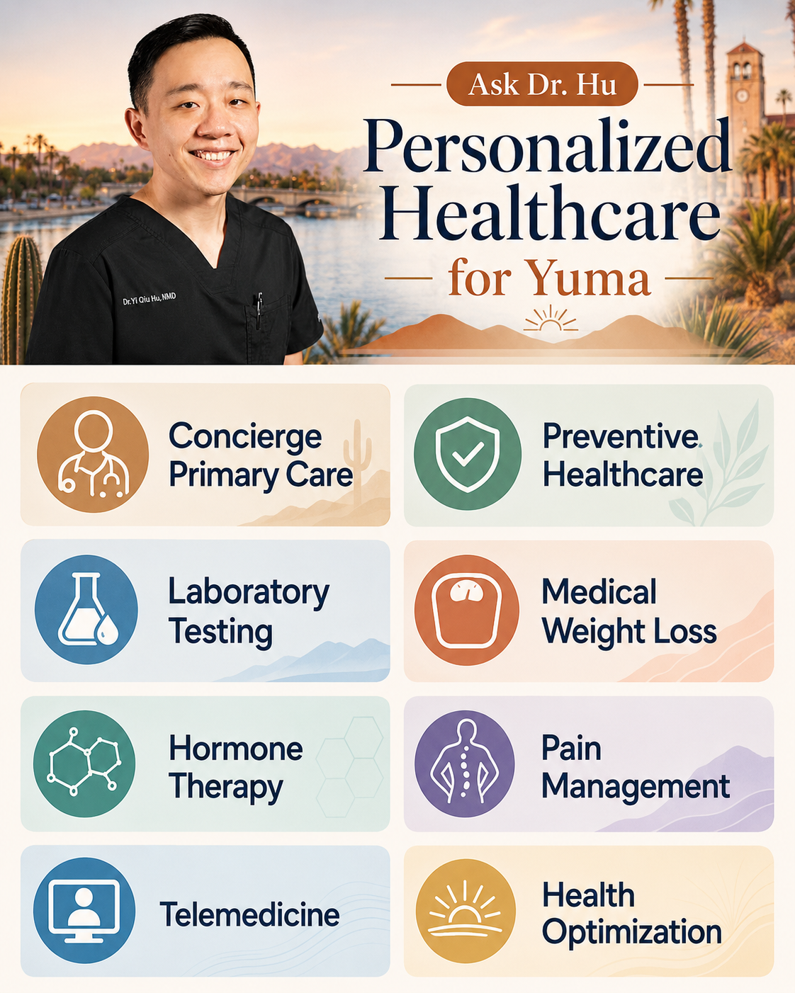 Personalized concierge medical services available to patients throughout Yuma Arizona