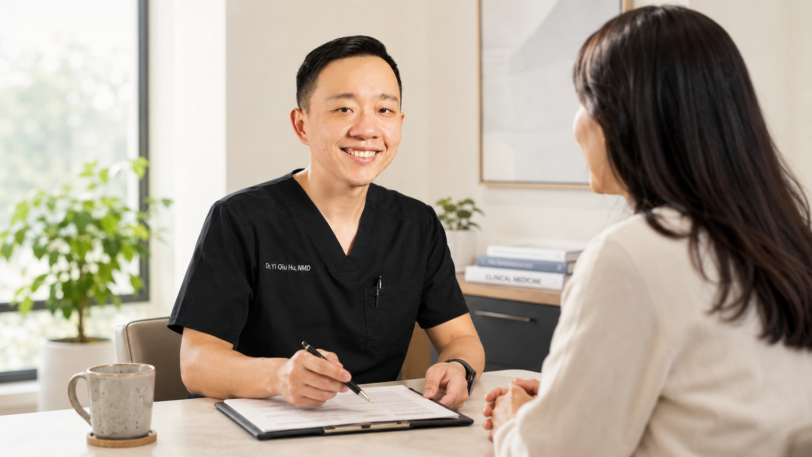 Dr. YiQiu Hu discussing whether concierge medicine is appropriate for an Arizona patient