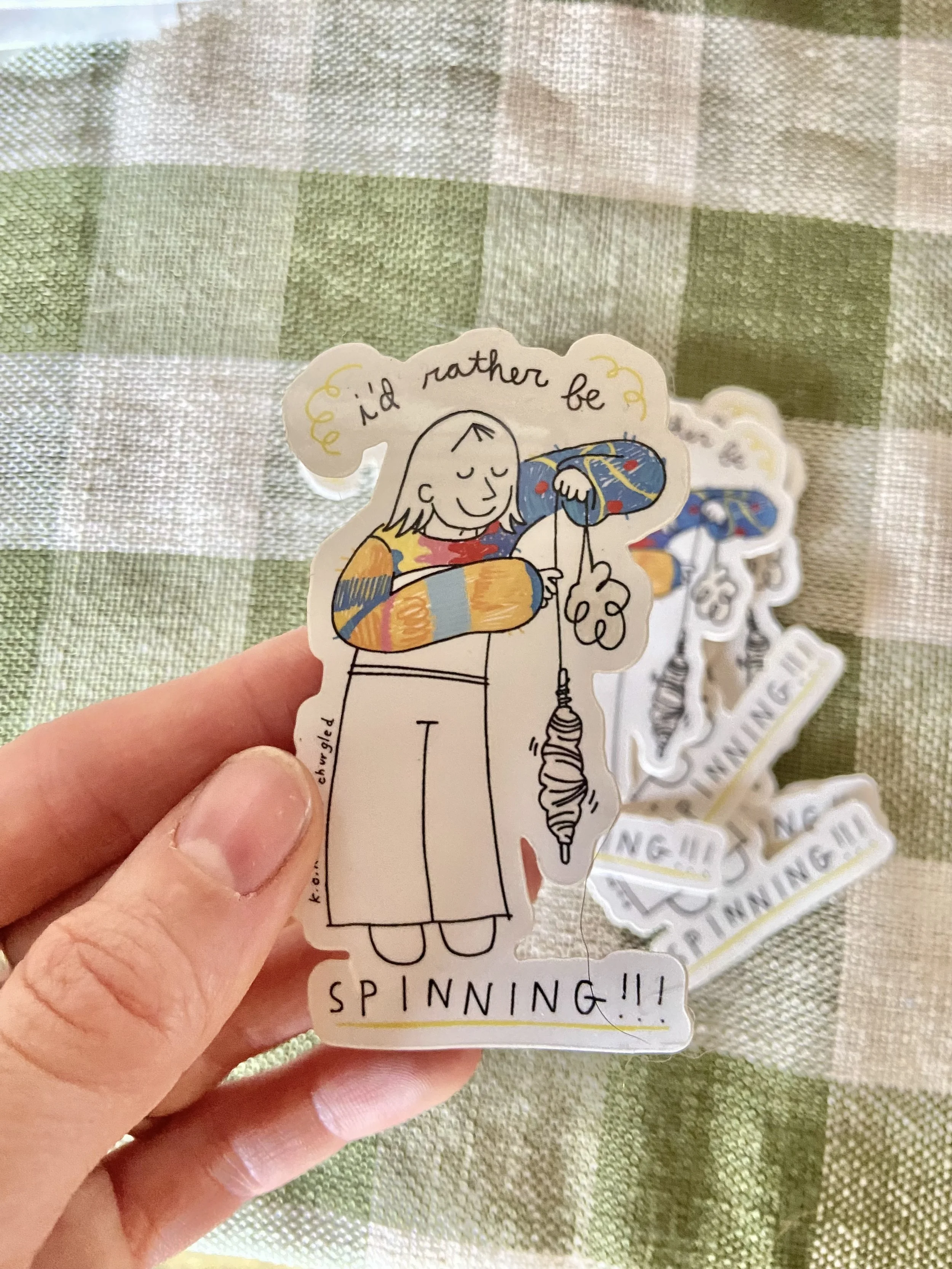 'I'd rather be spinning' sticker