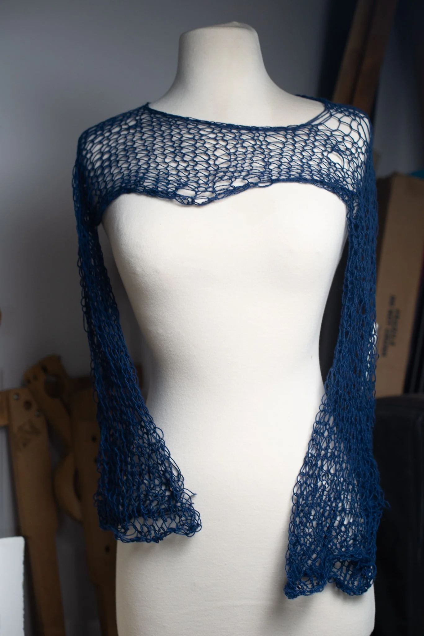 Navy Mesh Sleeves
